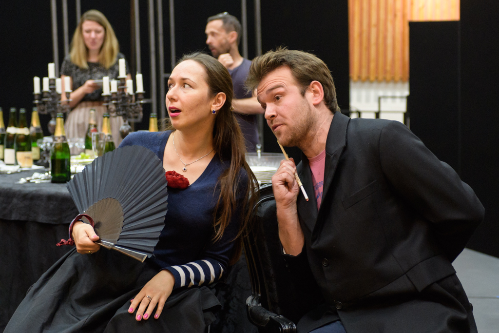 Gulnara Shafigullina and Luke Sinclair in rehearsals for La traviata. Scottish Opera 2017. Credit Jane Hobson. (2).jpg