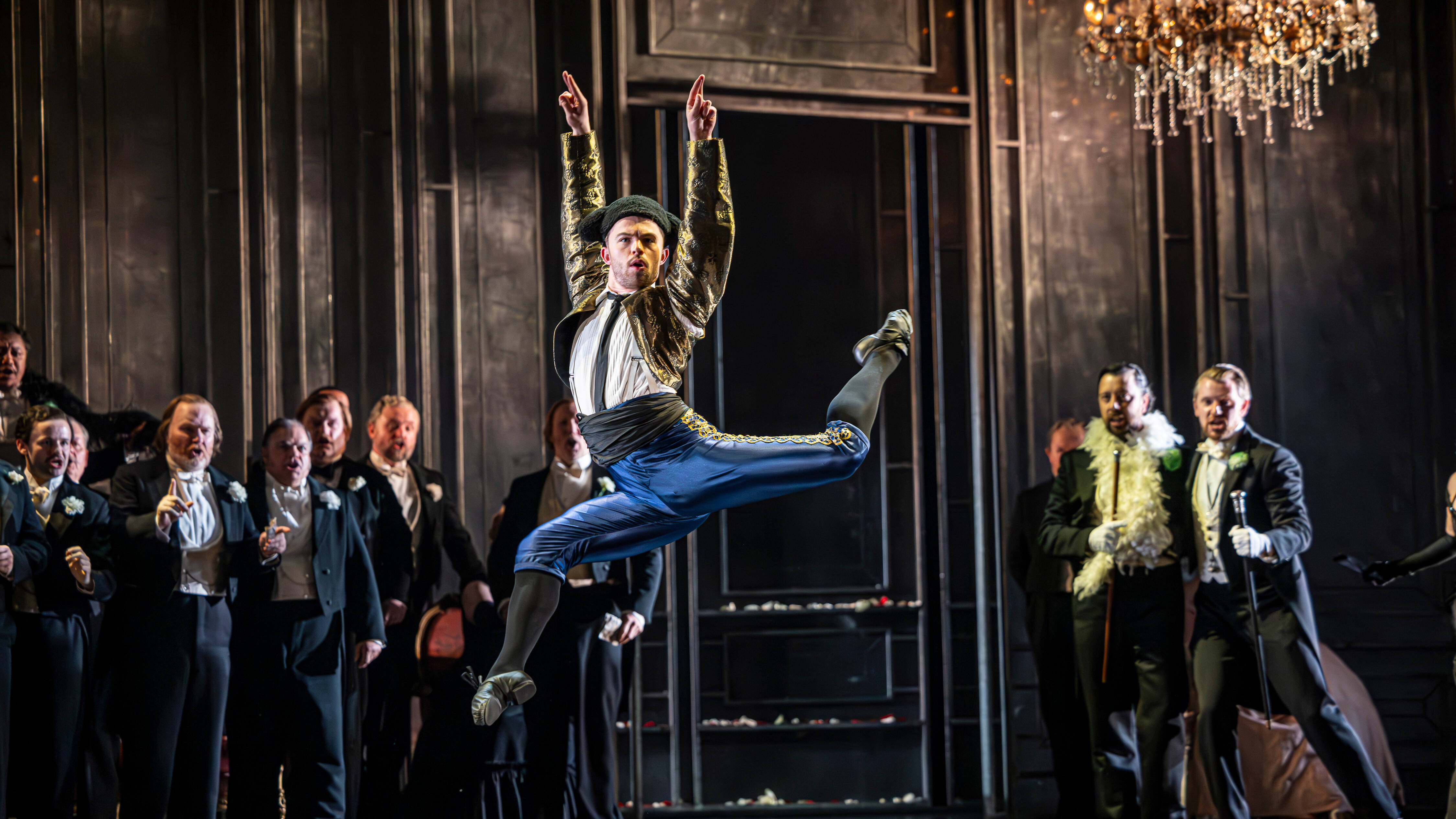 Dancer Alistair Beattie in La traviata. Scottish Opera 2024. Credit James Glossop.