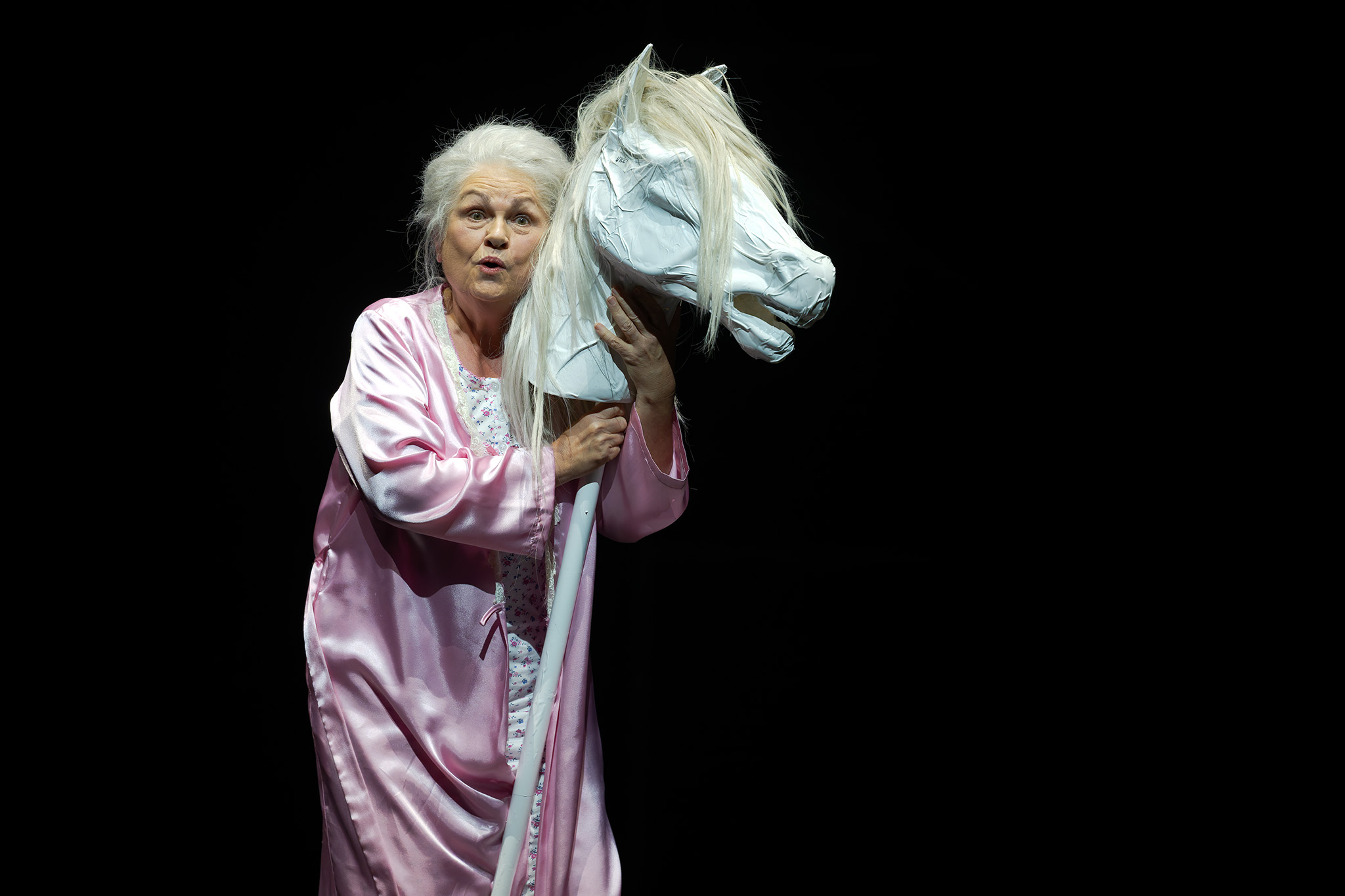 Susan Bullock (Ivona Kowalski) in The Galloping Cure. Scottish Opera 2026. Credit Christopher Bowen..