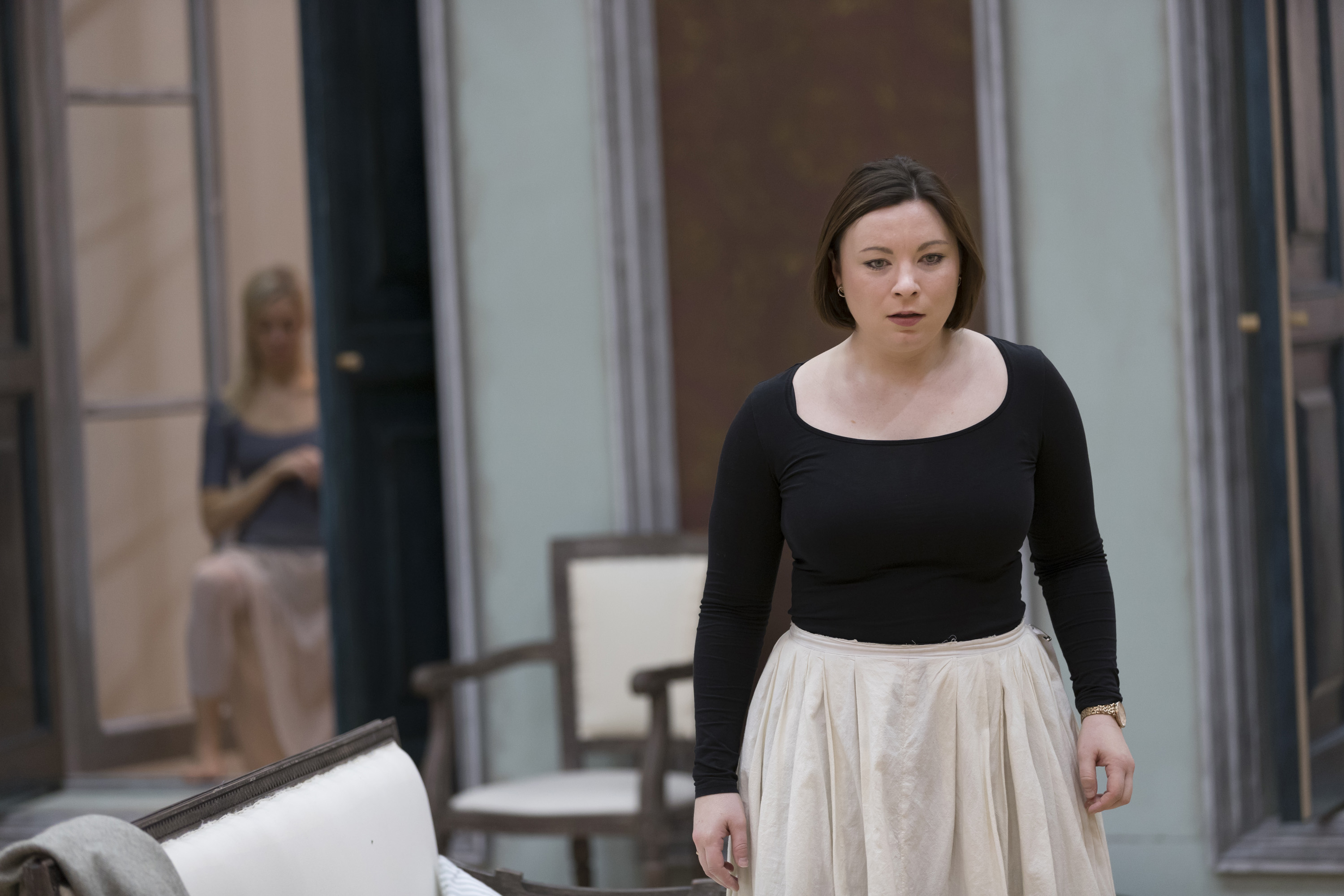 Natalya Romaniw in rehearsals for Eugene Onegin. Scottish Opera 2018. Credit James Glossop..JPG
