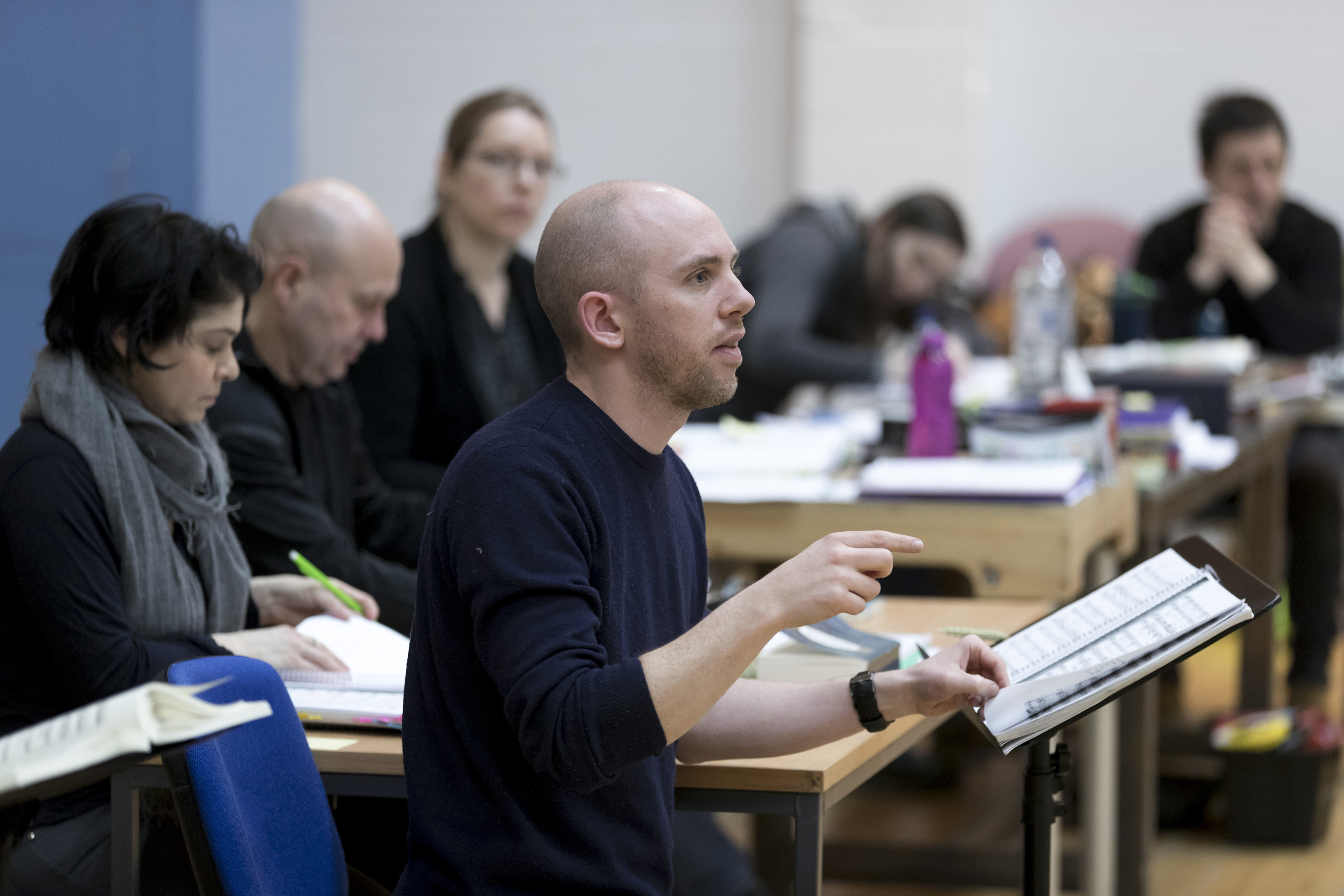 Oliver Mears in rehearsals for Eugene Onegin. Scottish Opera 2018. Credit James Glossop..JPG