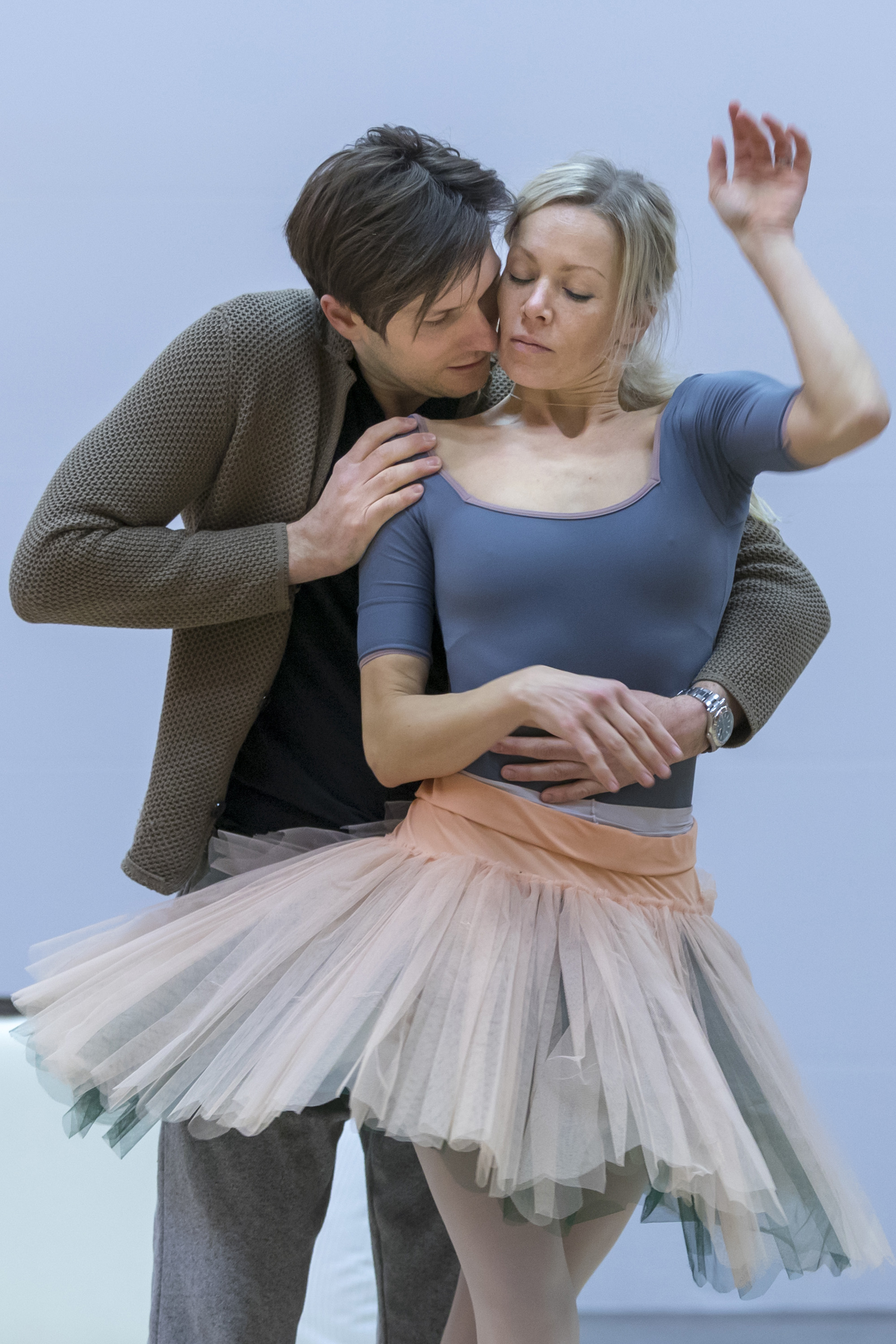 Samuel Dale Johnson and Eve Mutso in rehearsals for Eugene Onegin. Scottish Opera 2018. Credit James Glossop. (2).JPG