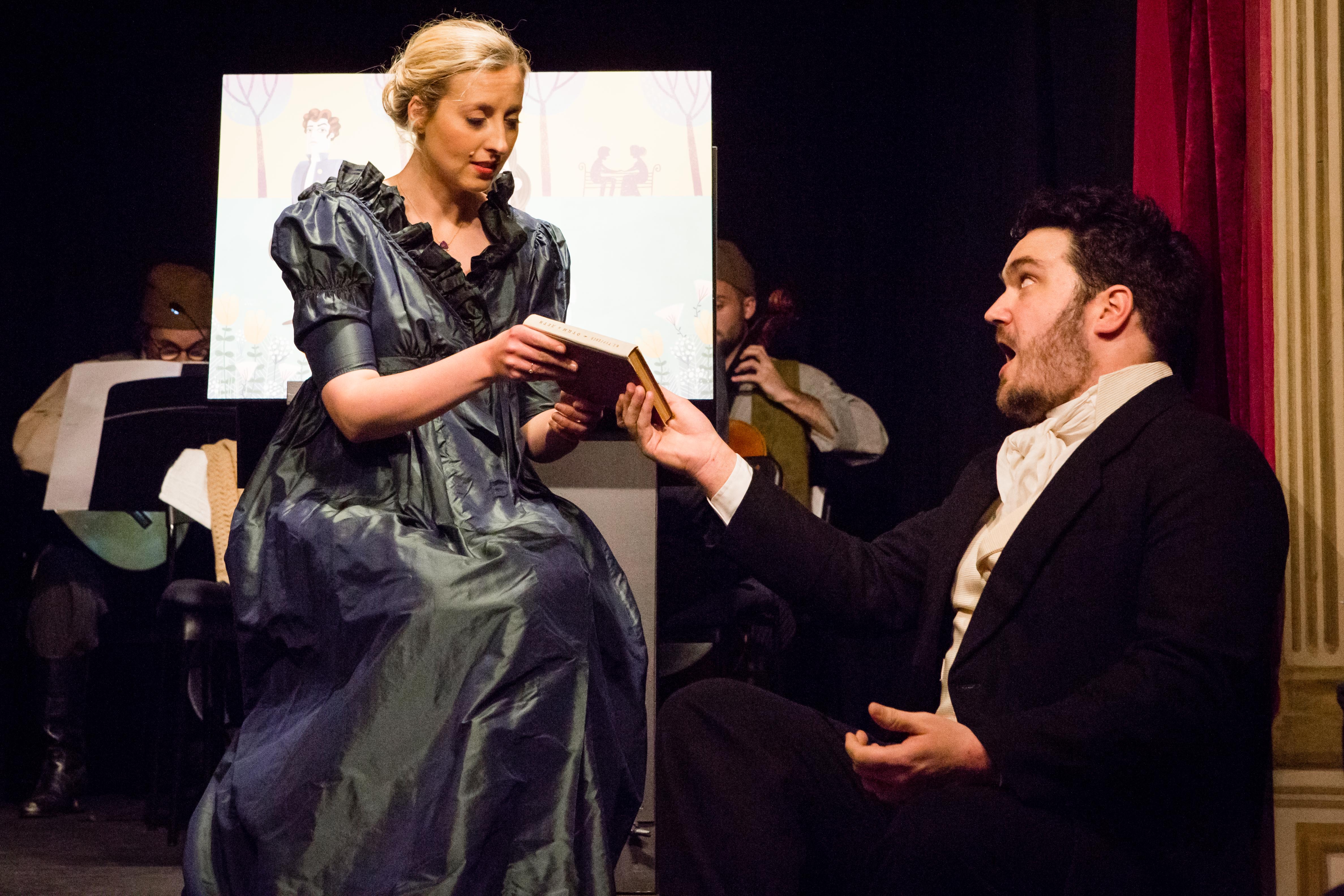 Jessica Leary and Andrew McTaggart in A Little Bit of Eugene Onegin. Scottish Opera 2018. Credit Sally Jubb..jpg
