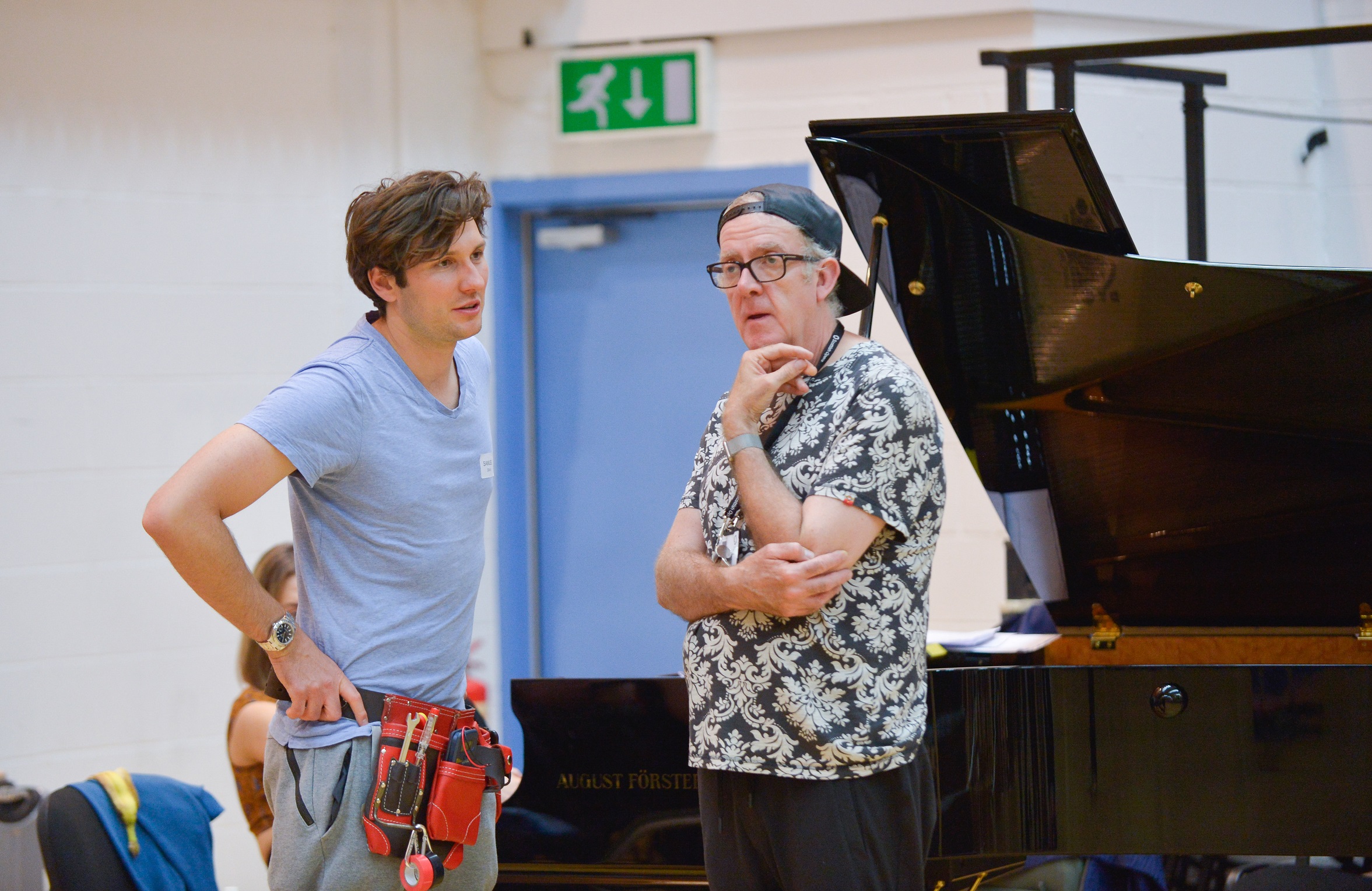 Samuel Dale Johnson and Bill Bankes-Jones at Pagliacci rehearsals. Scottish Opera 2018. Credit Julie Howden..JPG