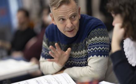 Director Stephen Barlow in rehearsals for Marx in London! Credit James Glossop.