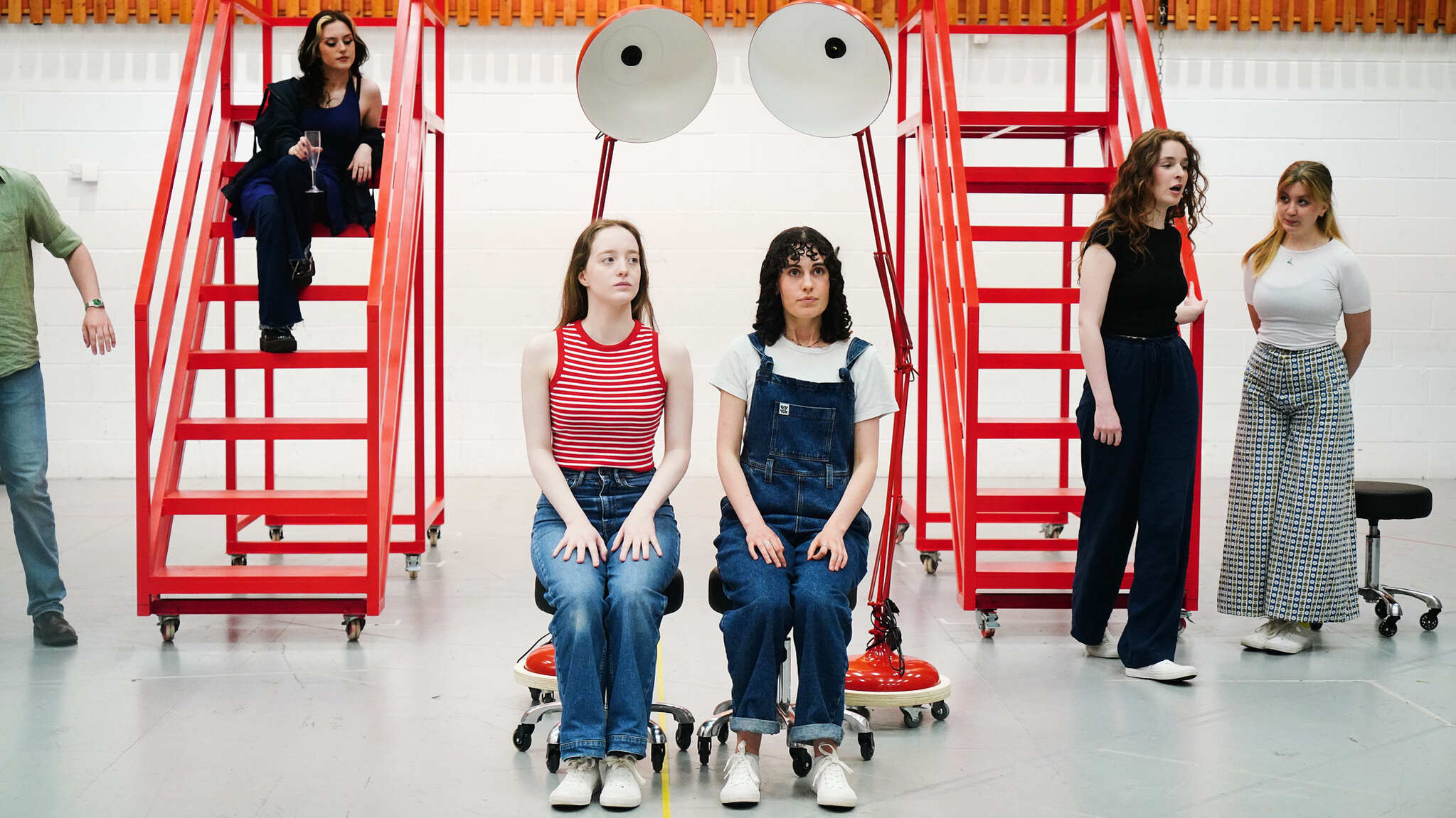 Scottish Opera Young Company members during rehearsals for RED. Scottish Opera 2024. Credit Ruby Pluhar..