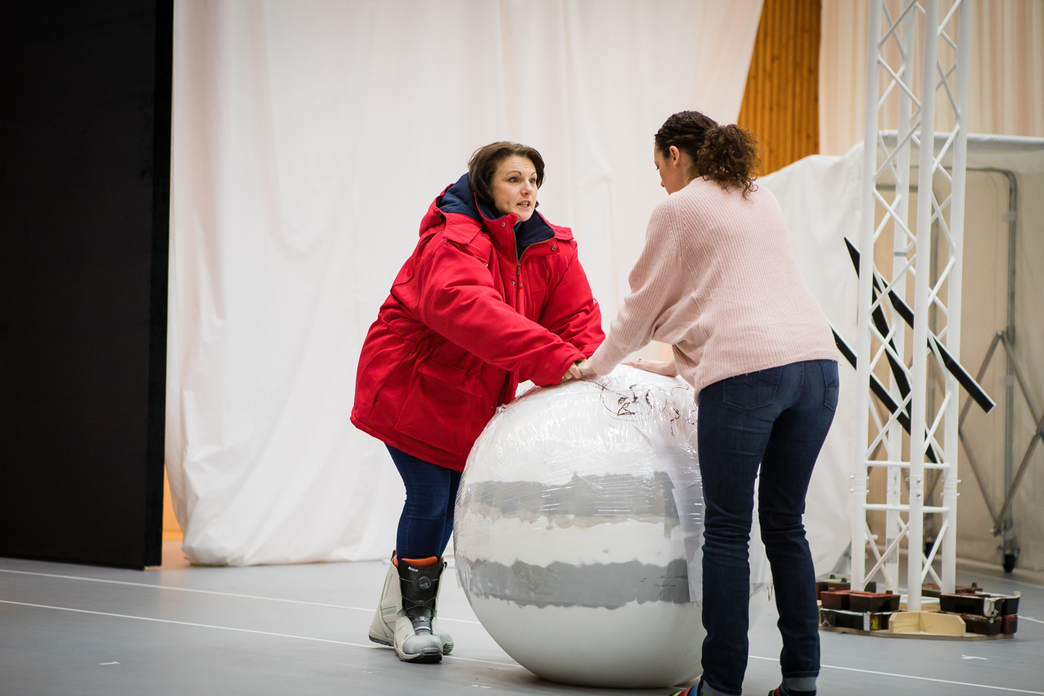 Jeni Bern and Jennifer France in rehearsal for Anthropocene. Scottish Opera 2018. Credit Nadine Boyd 2.jpg