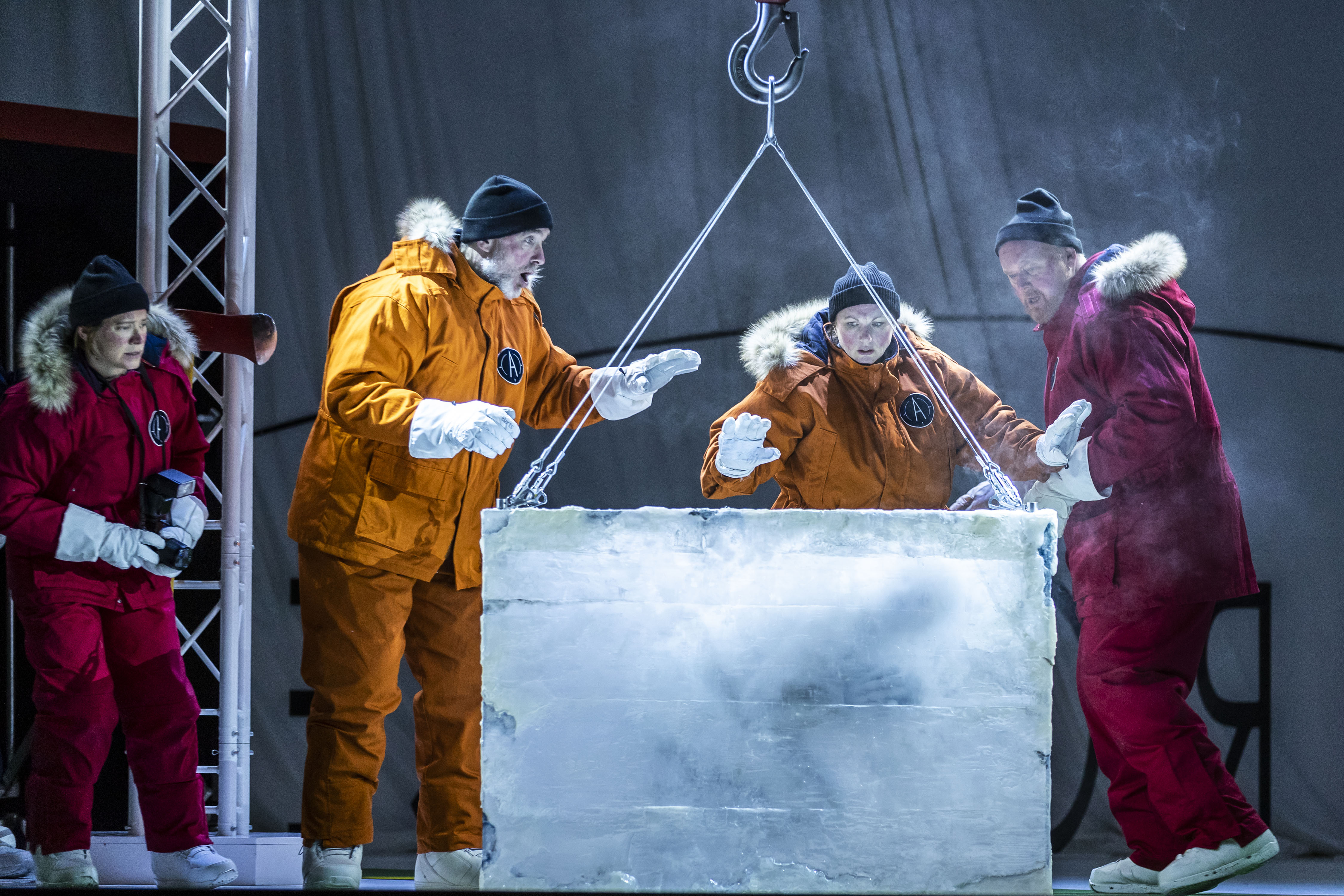 Sarah Champion, Stephen Gadd, Jeni Bern and Mark Le Brocq in Anthropocene. Scottish Opera 2019. Credit James Glossop..JPG