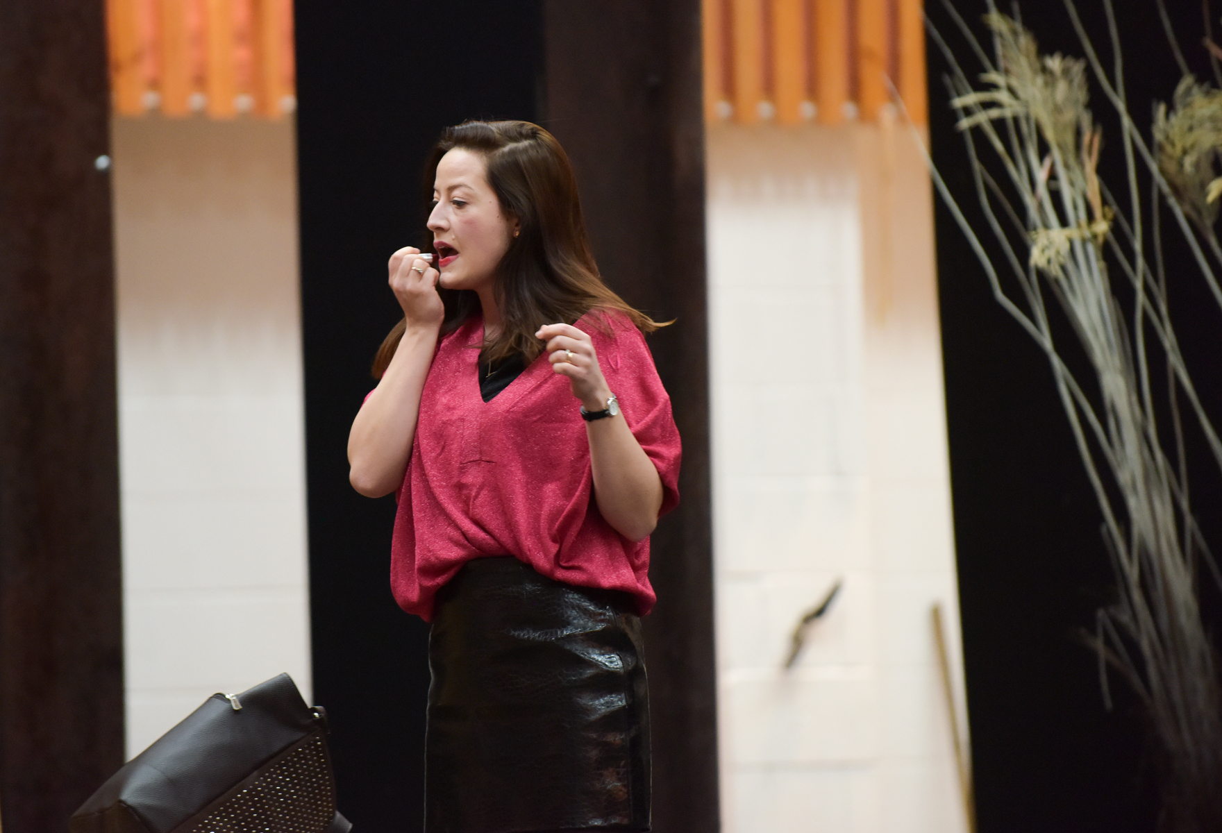 Hanna Hipp (Varvara) in rehearsals for Kátya Kabanová. Scottish Opera 2019. Credit Julie Howden. (2).JPG