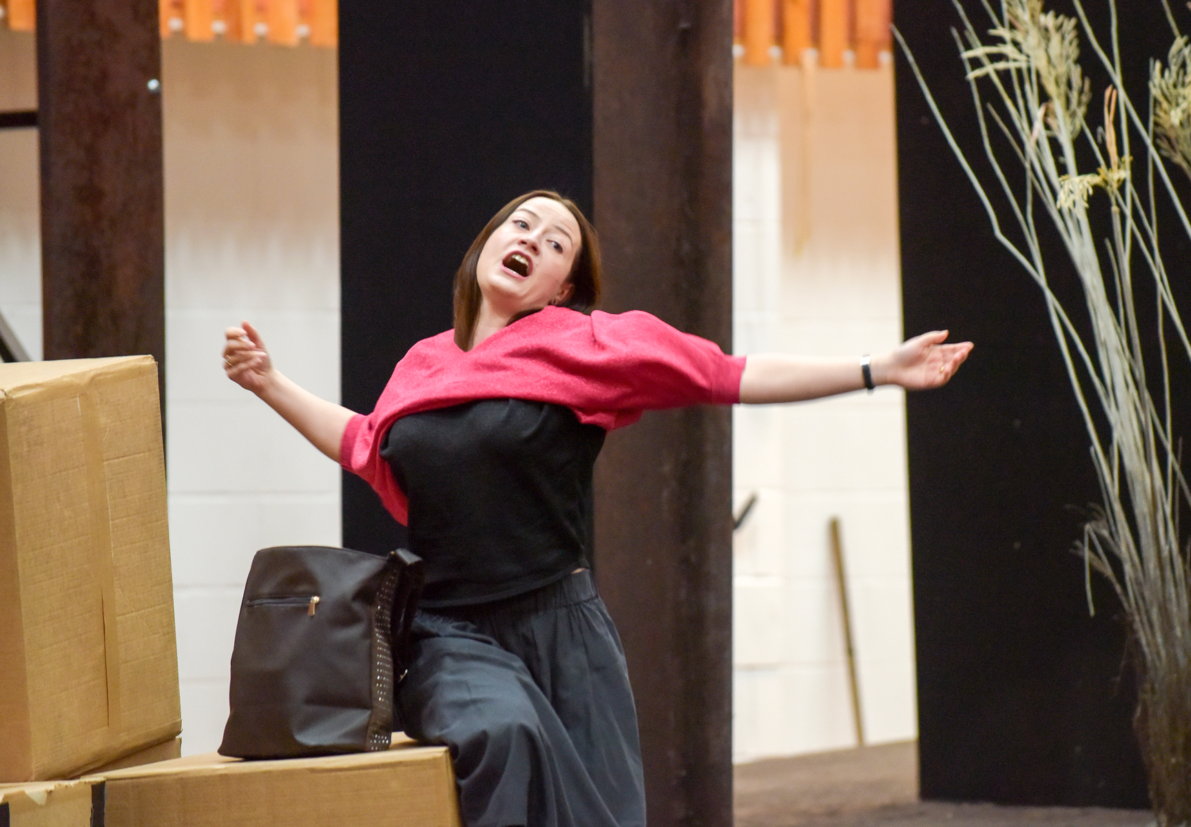 Hanna Hipp (Varvara) in rehearsals for Kátya Kabanová. Scottish Opera 2019. Credit Julie Howden..JPG