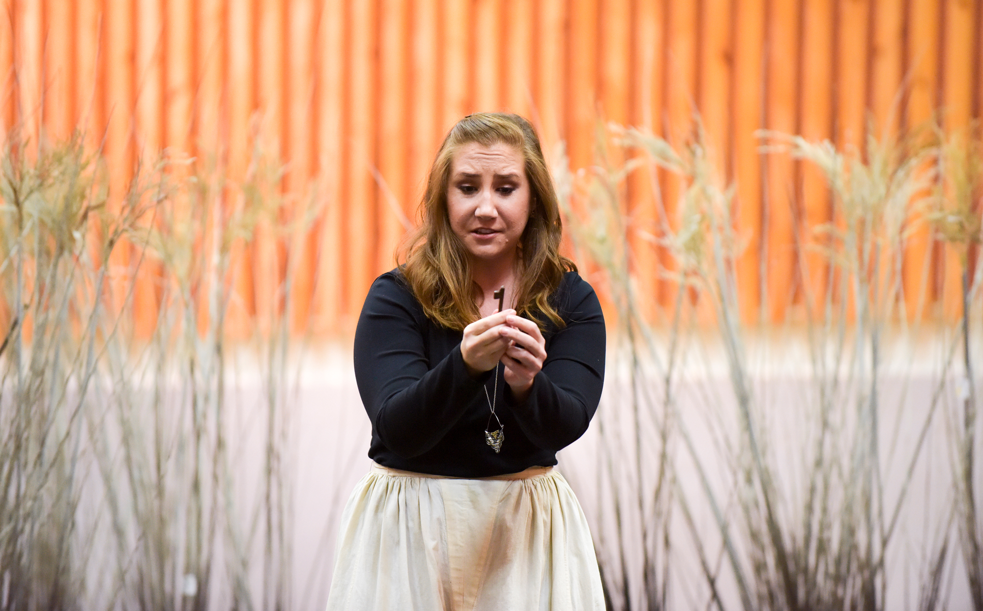 Laura Wilde in Kátya Kabanová rehearsals. Scottish Opera 2019. Credit Julie Howden. (4).JPG