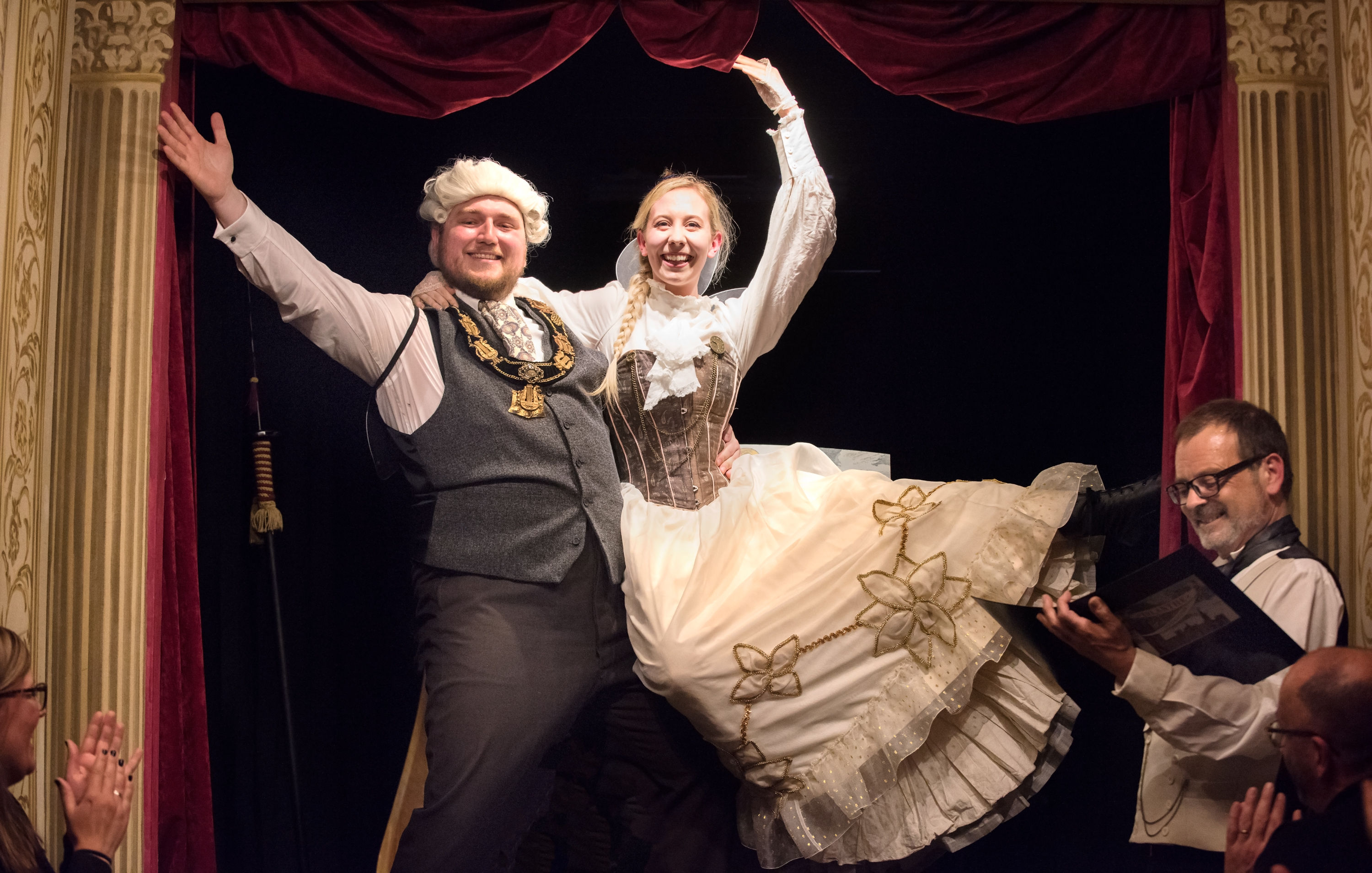 Aidan Edwards, Charlottle Hoather and Ross Stenhouse in A Little Bit of Iolanthe. Scottish Opera 2019. Credit Julie Howden.JPG