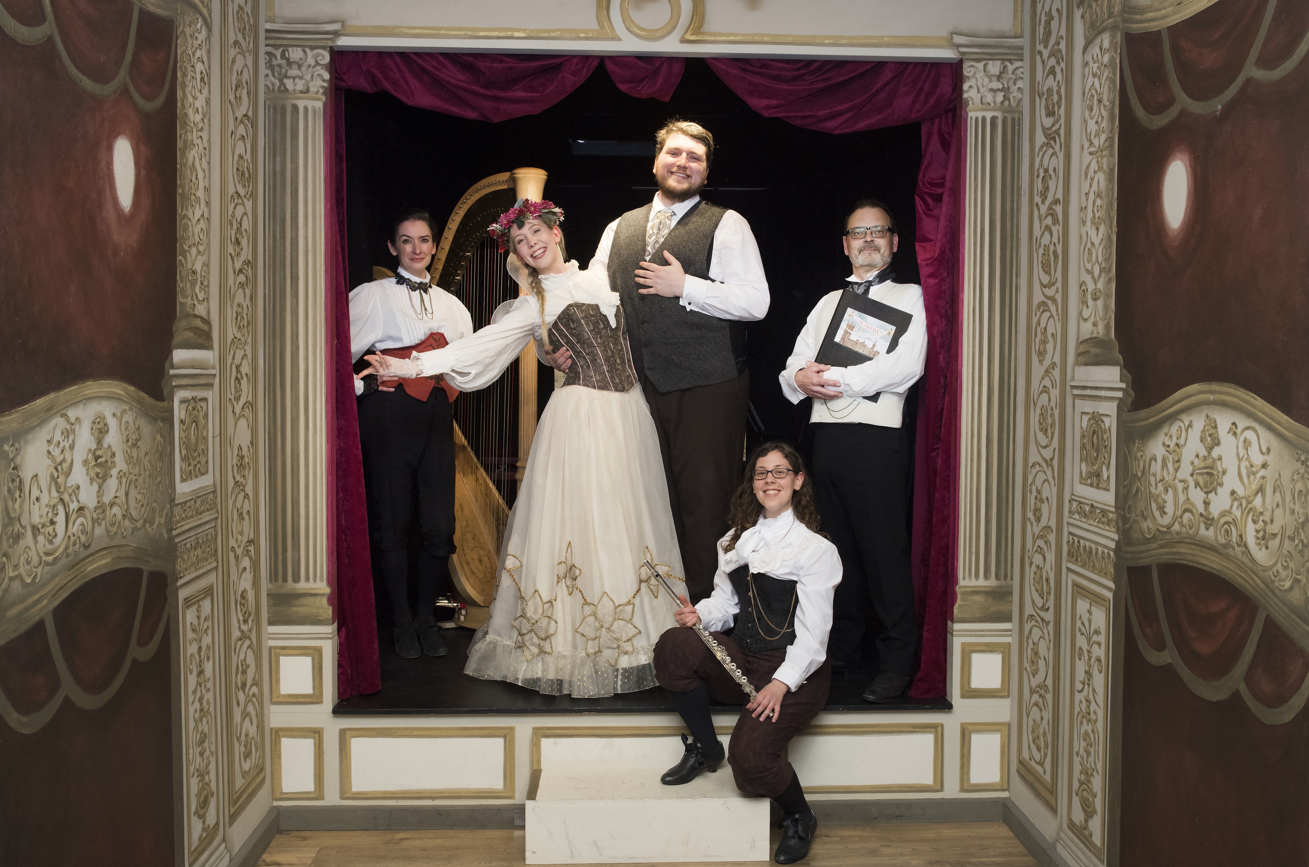 Gwen Yorke Sinclair, Charlotte Hoather, Aidan Edwards, Laura Cioffi and Ross Stenhouse in A Little Bit of Iolanthe. Scottish Opera 2019. Credit Julie Howden.jpg