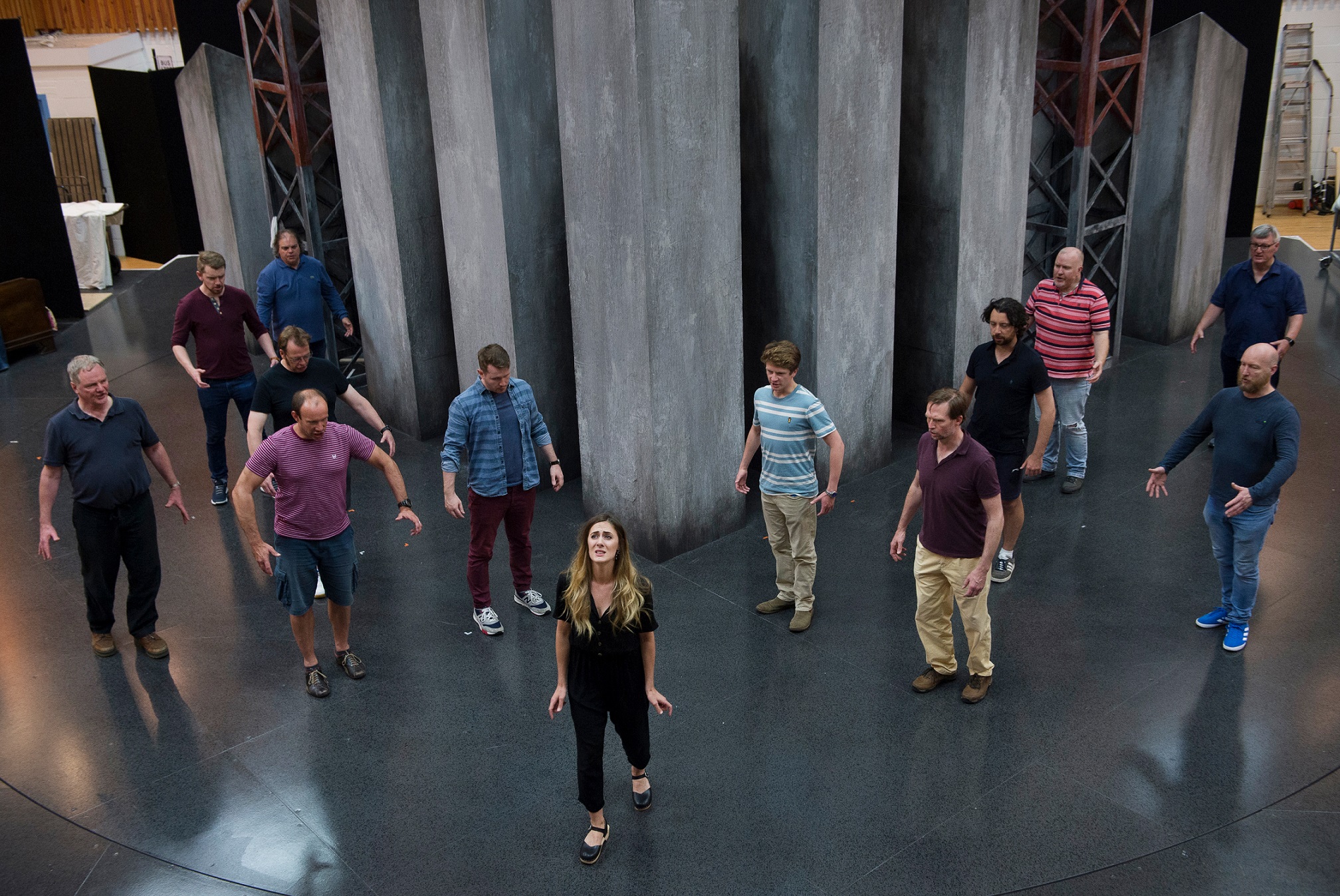 Sydney Mancasola (Bess McNeill) with The Chorus of Breaking the Waves. Credit Julie Howden..jpg