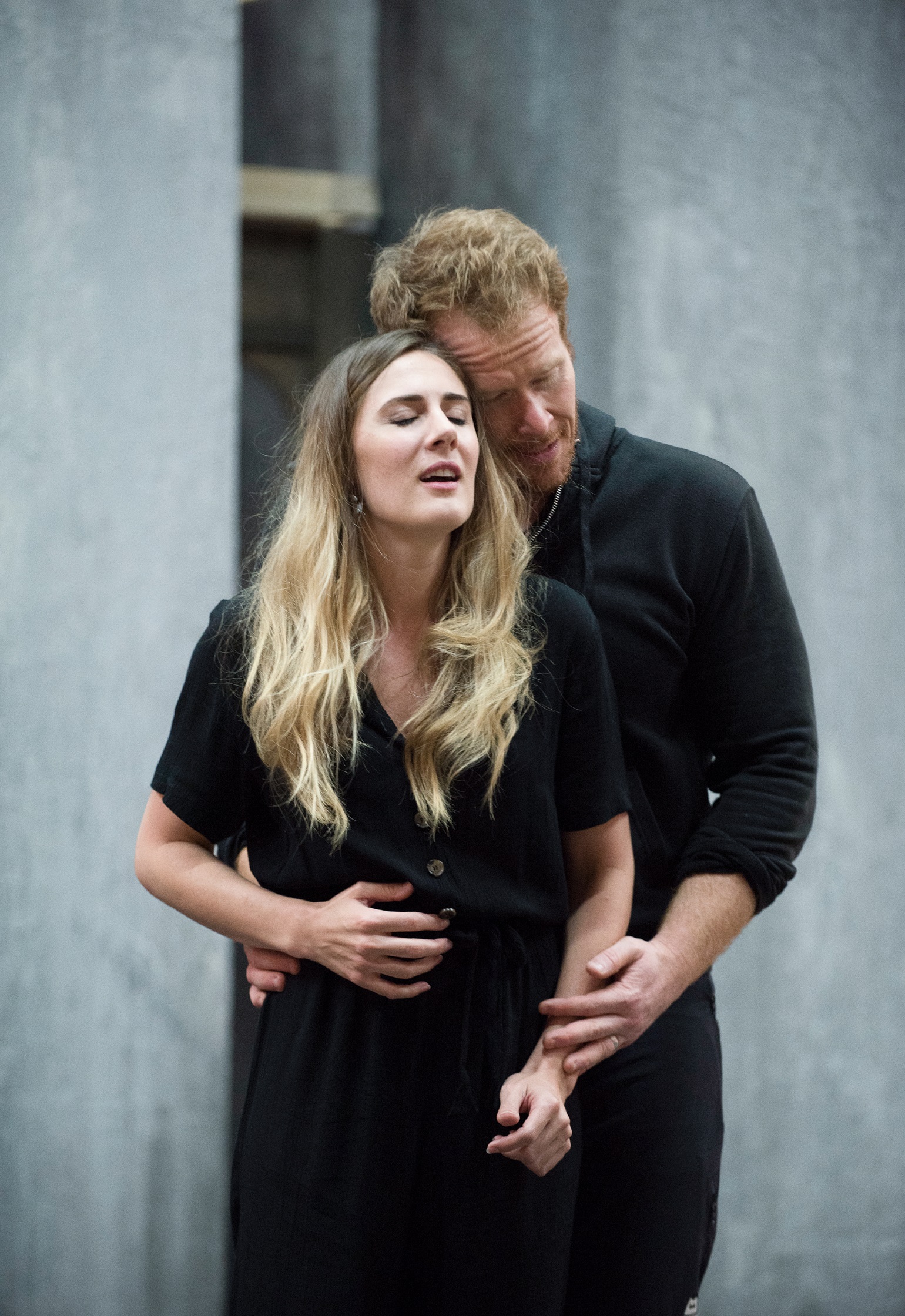 Sydney Mancasola (Bess) and Duncan Rock (Jan) in Breaking the Waves rehearsals. Credit Julie Howden..jpg