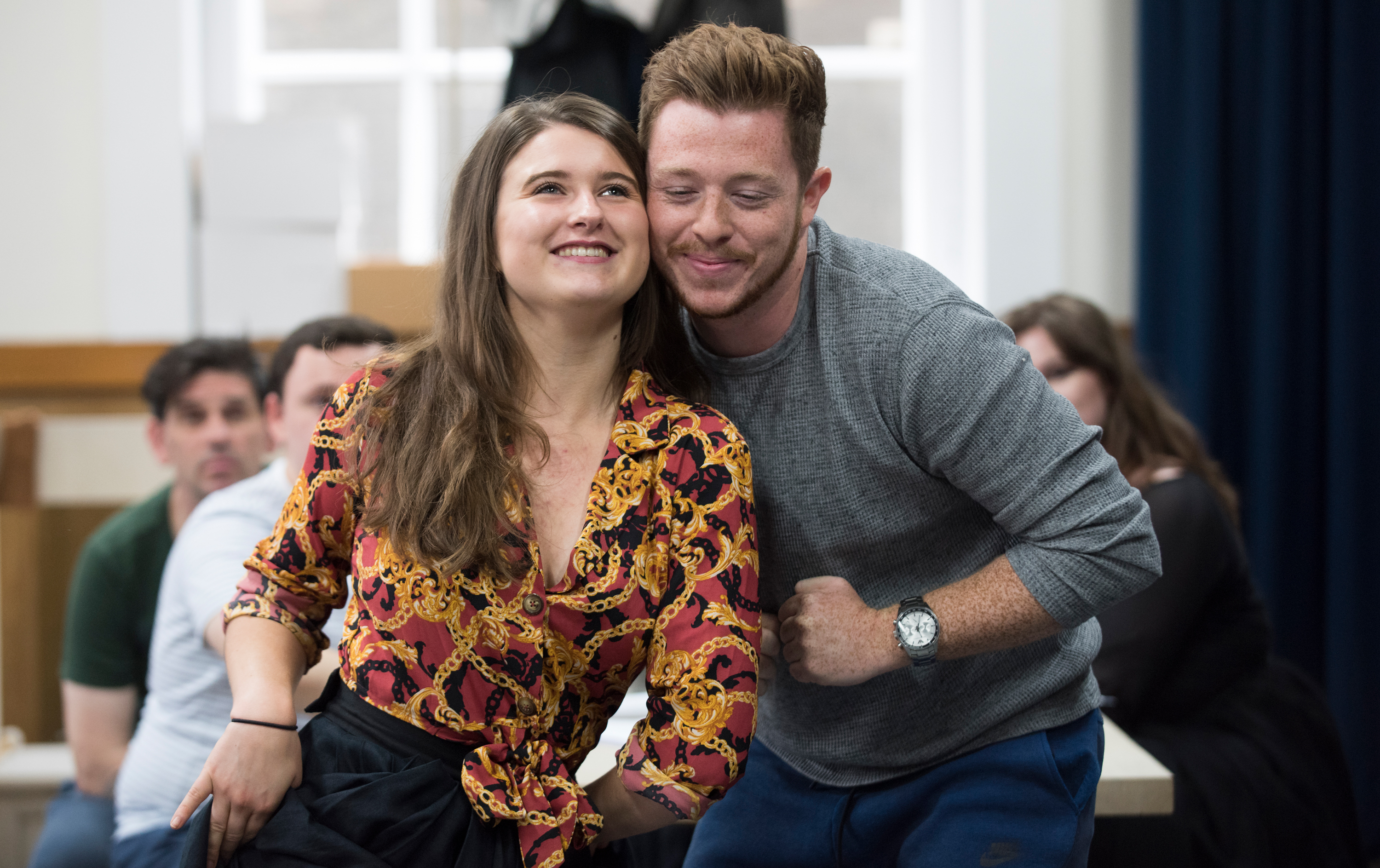 Cara Blaikie and Ross Fettes in rehearsals for Amadeus & the Bard. Scottish Opera 2019. Credit Julie Howden.JPG