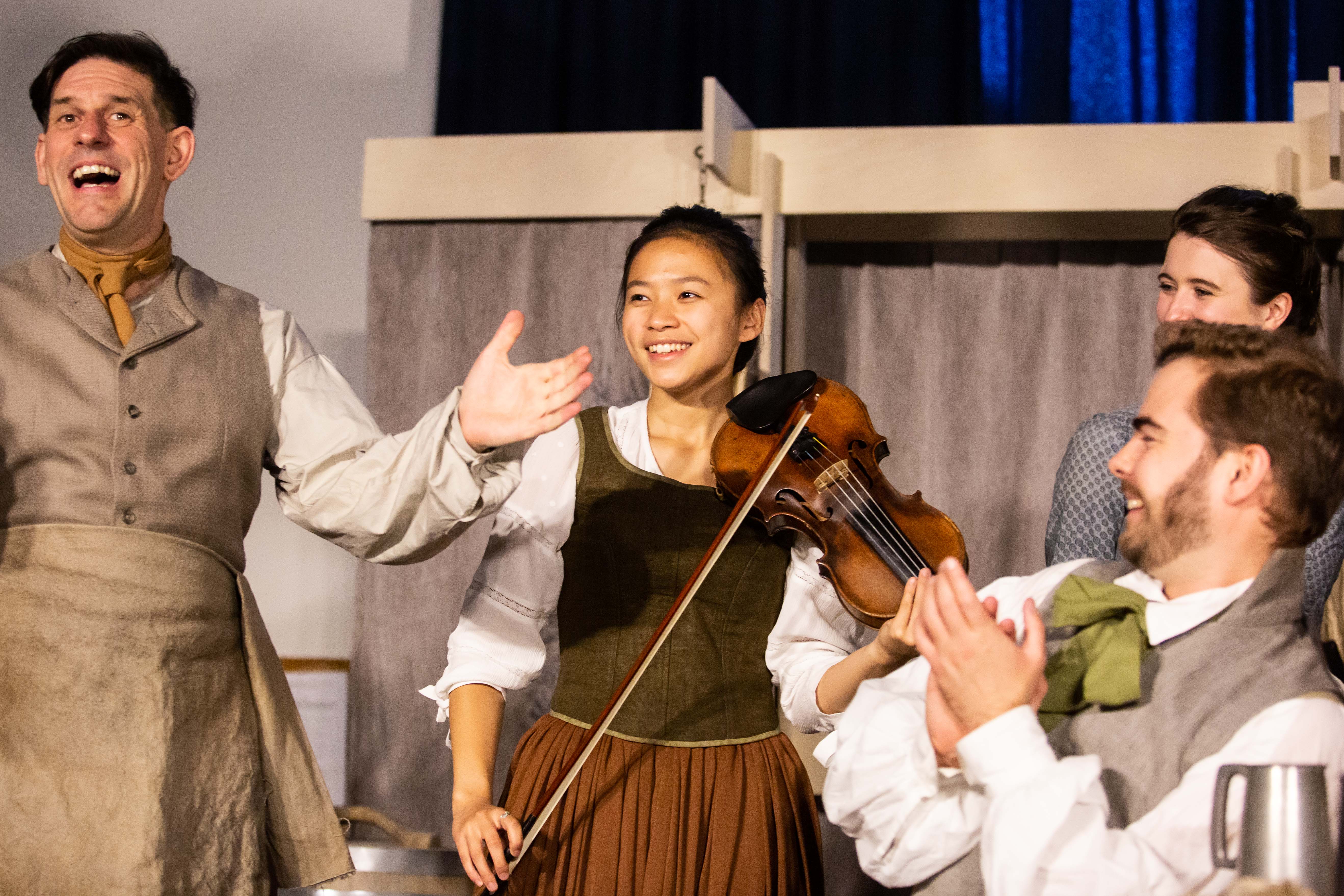 Andy Clark, Shannon Stevenson, Cara Blaikie and Arthur Bruce in Amadeus & The Bard. Scottish Opera 2019. Credit Sally Jubb..jpg