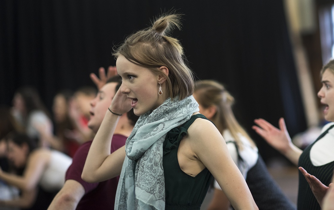 Scottish Opera Young Company in rehearsal for The Frogs. Scottish Opera 2019. Credit Julie Howden (4).JPG