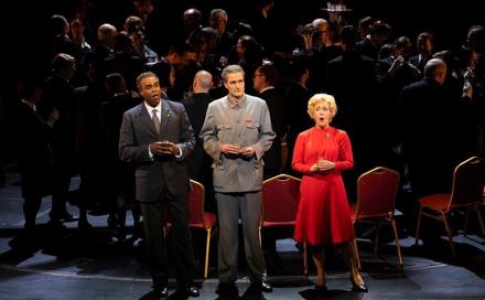 Eric Greene (Richard Nixon), Nicholas Lester (Chou En-lai) and Julia Sporsén (Pat Nixon) . Credit James Glossop..jpg