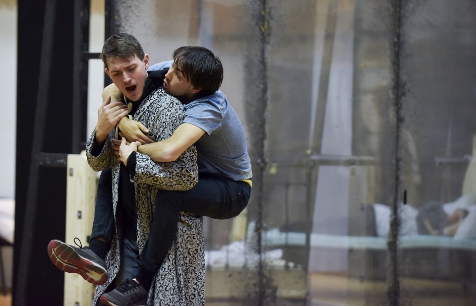Morten Grove Frandsen (Oberon) and Dan Armstrong (Puck) in A Midsummer Night's Dream rehearsals. Scottish Opera 2020. Credit Julie Howden..JPG