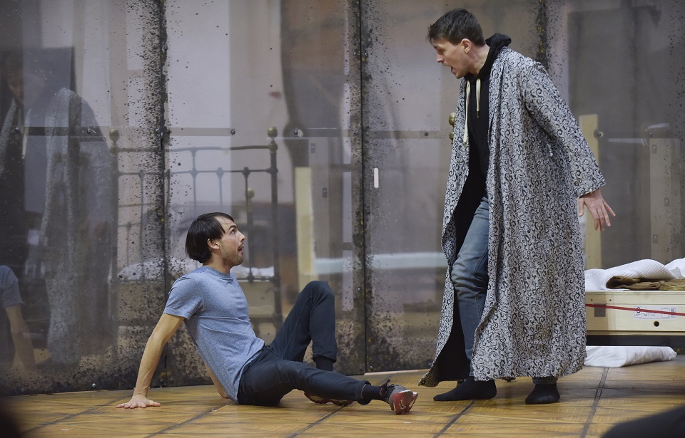 Morten Grove Frandsen (Oberon) and Dan Armstrong (Puck) in A Midsummer Night's Dream rehearsals. Scottish Opera 2020. Credit Julie Howden (2)..JPG