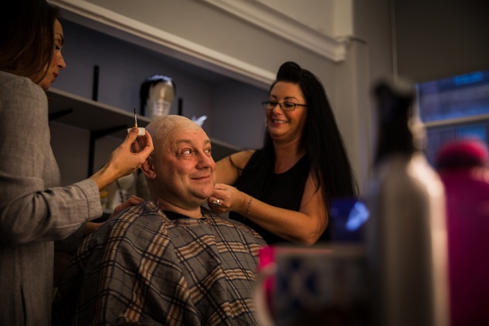 Paul Aitken (Mussolini) behind the scenes of Tosca. Scottish Opera 2019. Credit Nadine Boyd..jpg