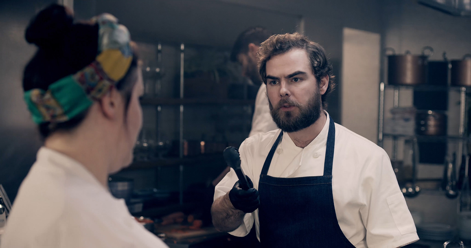 Angus (Arthur Bruce) arguing with Belle (Charlie Drummond) in The Narcissistic Fish