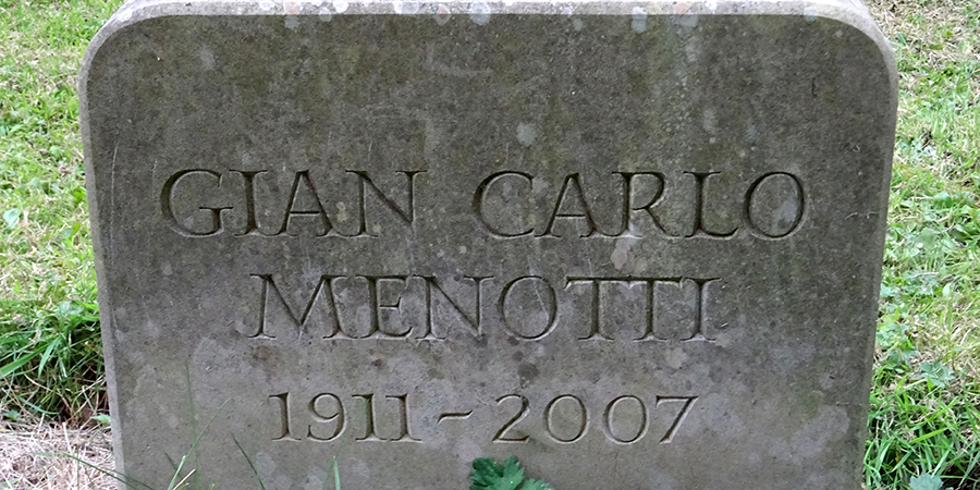 Photograph: Menotti's headstone