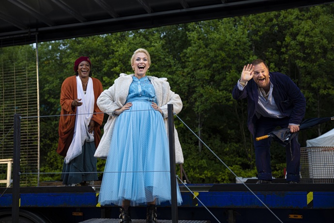 Elizabeth Llewellyn (Mimi), Rhian Lois (Musetta) and Roland Wood (Marcello). Scottish Opera 2020. Credit James Glossop.JPG