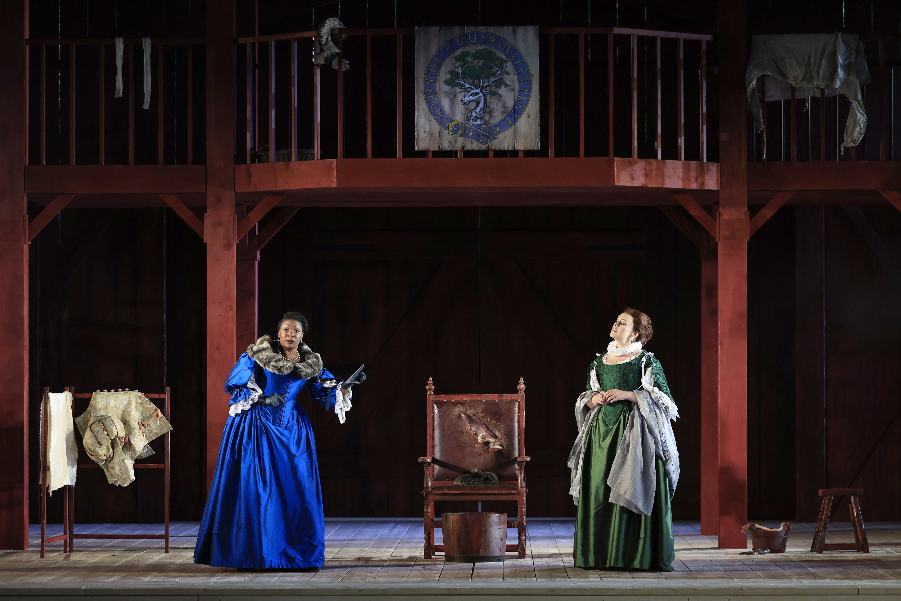 Elizabeth Llewellyn and Sioned Gwen Davies at Falstaff Dress Rehearsal. Scottish Opera 2021. Credit James Glossop..JPG