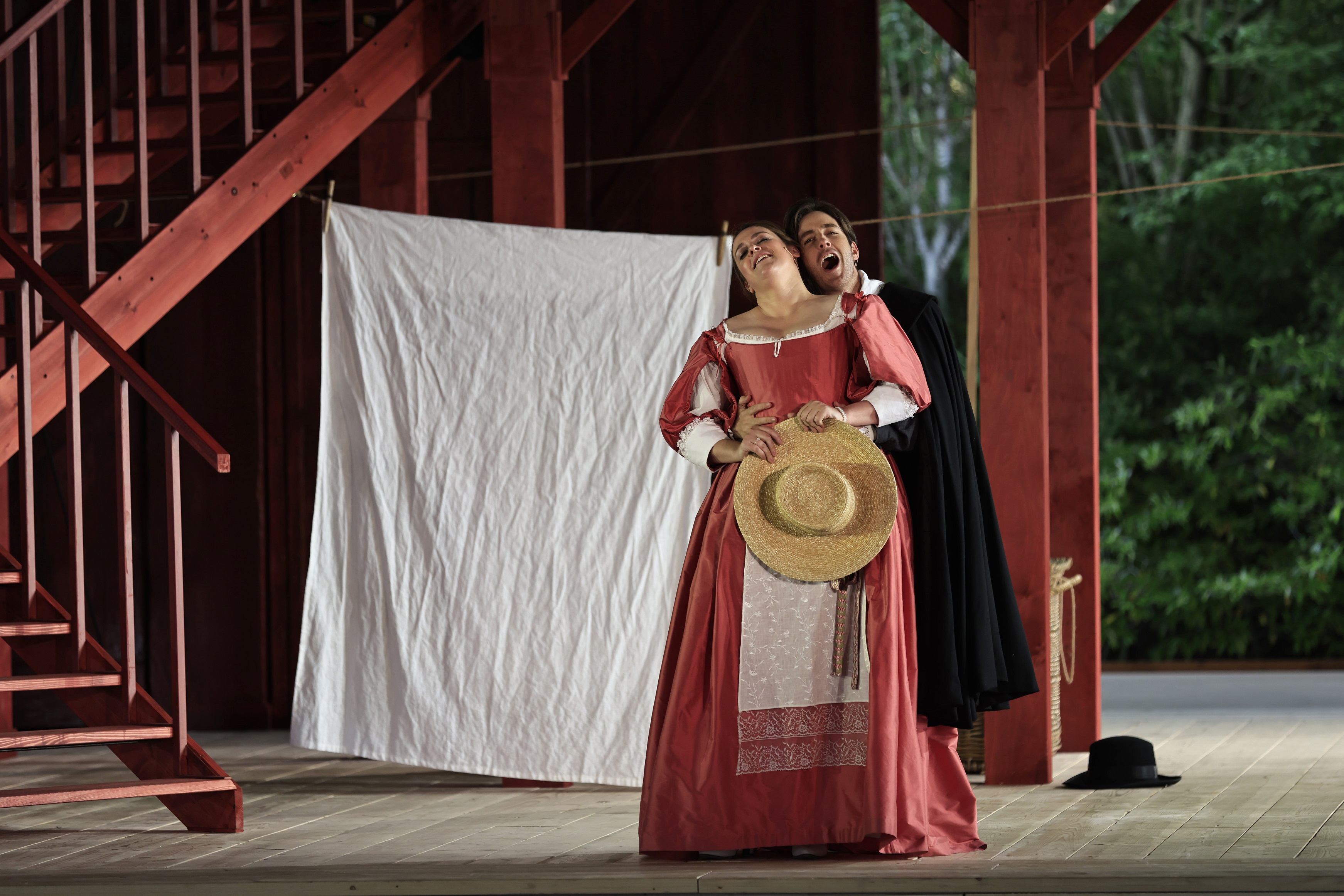 Gemma Summerfield and Elgan Lyr Thoman at Falstaff Dress Rehearsal. Scottish Opera 2021. Credit James Glossop.JPG