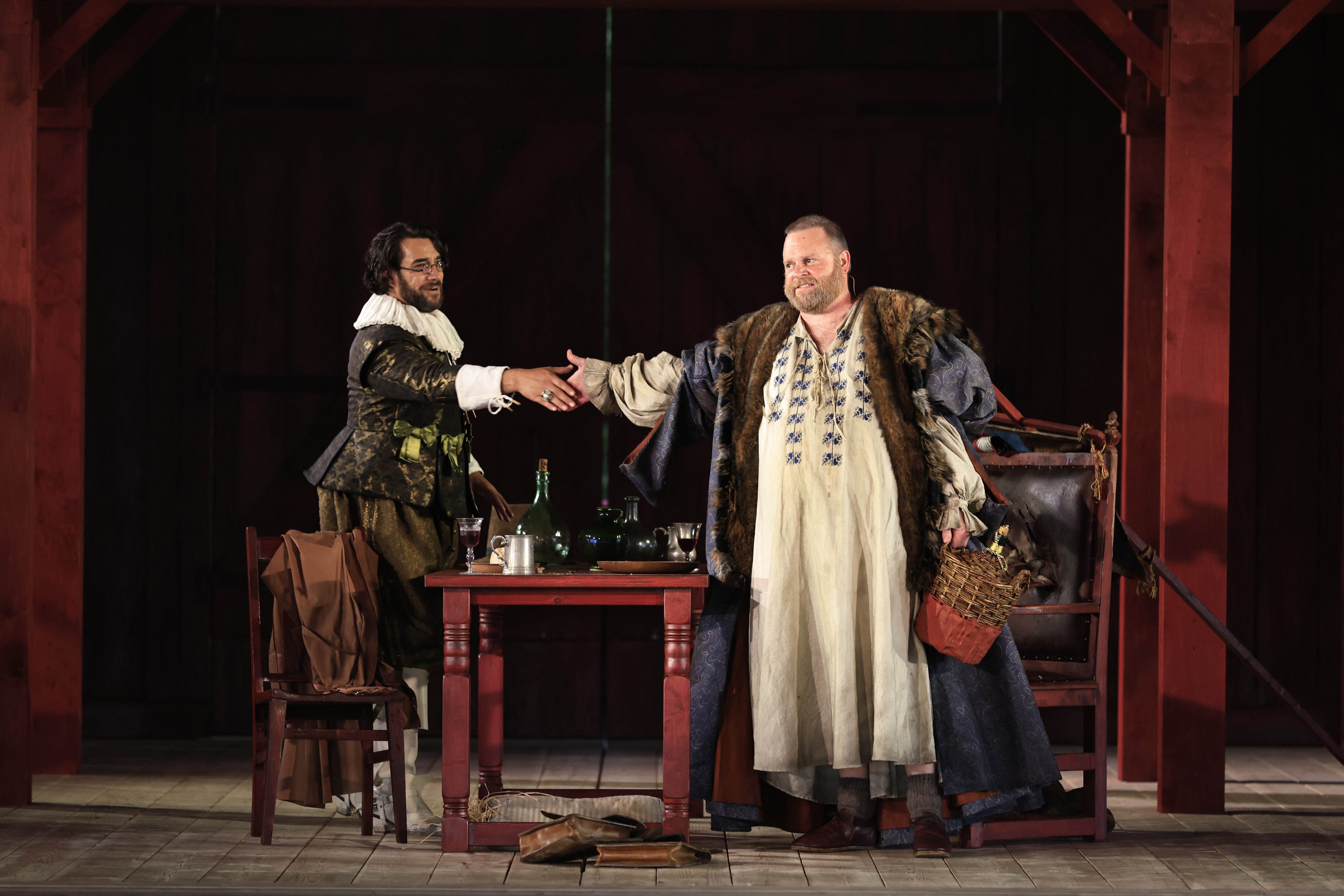 Phillip Rhodes and Roland Wood at Falstaff Dress Rehearsal. Scottish Opera 2021. Credit James Glossop..JPG