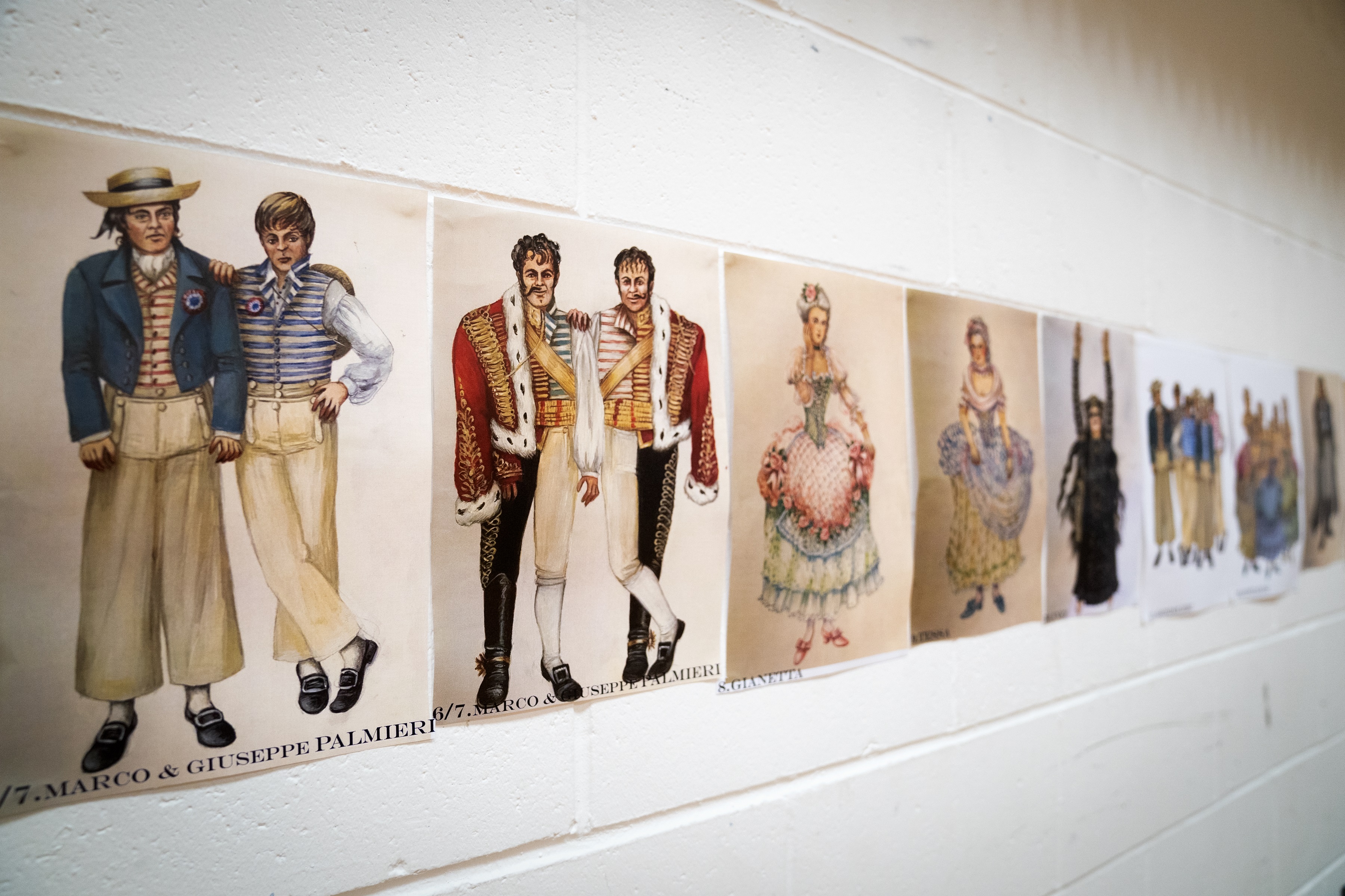 The Gondoliers costume sketches. Scottish Opera 2021. Credit Jane Barlow..JPG