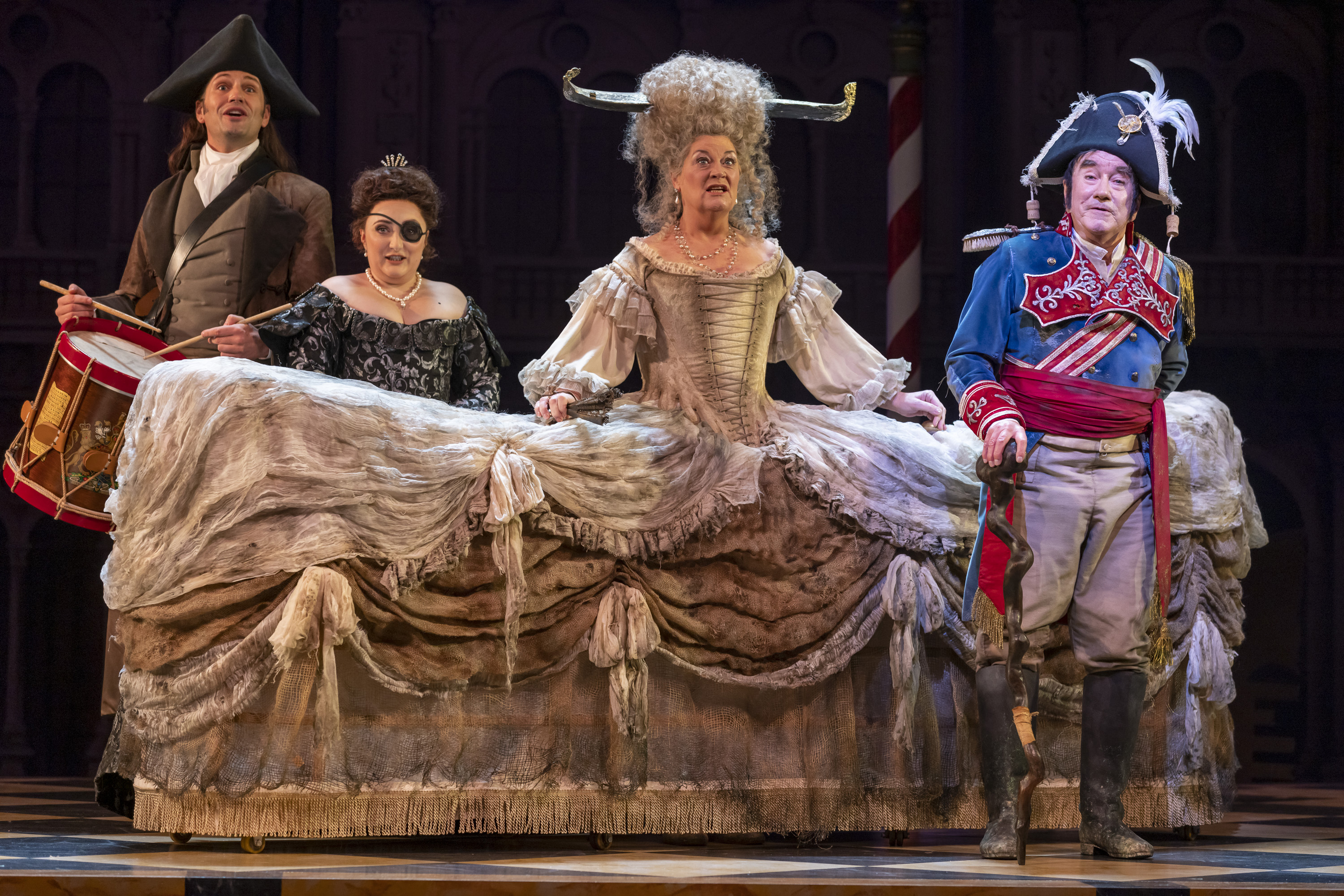 Dan Shelvey, Catrioan Hewitson, Yvonne Howard and Richard Suart in The Gondoliers Dress Rehearsal. Scottish Opera 2021. Credit James Glossop..JPG