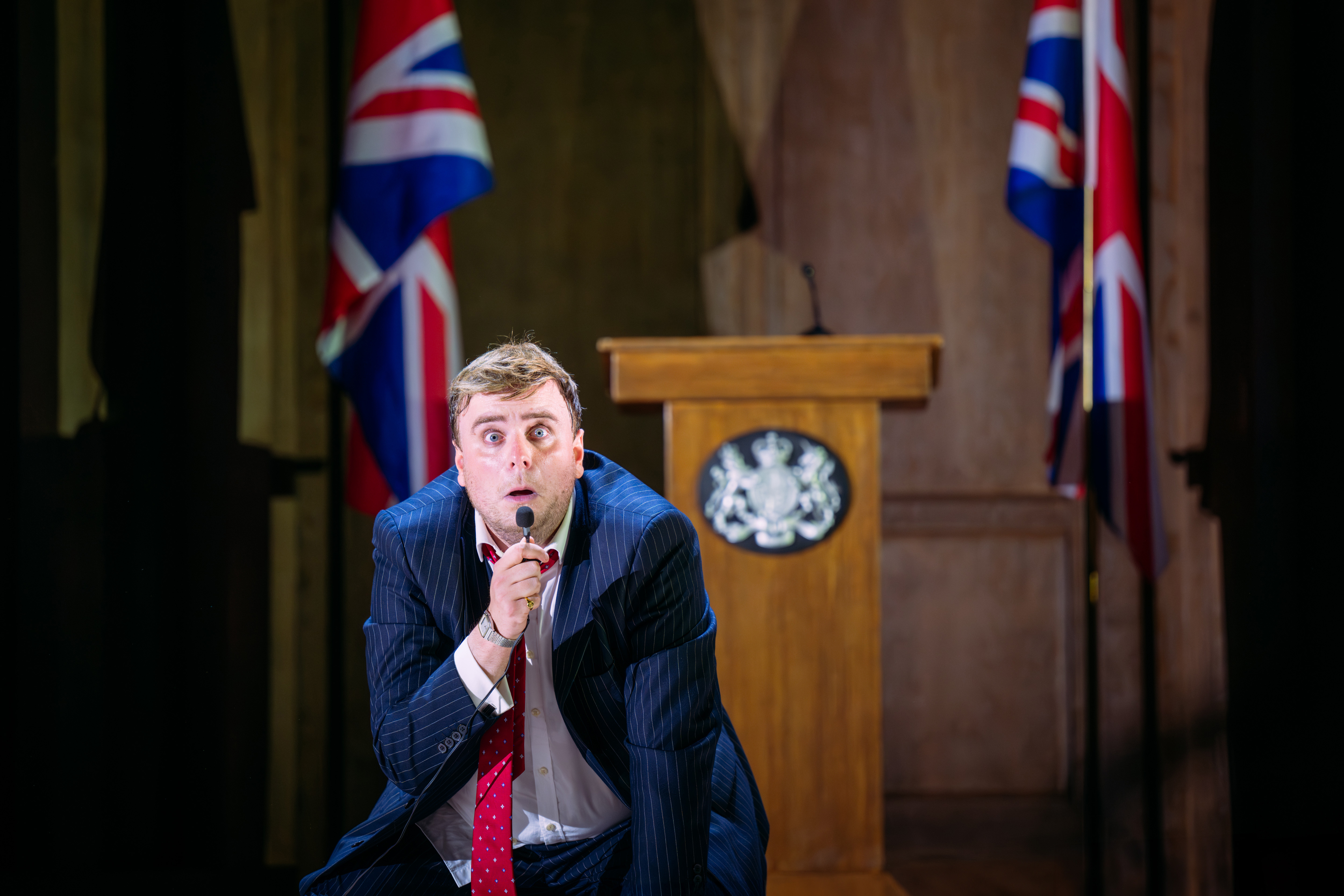 Emerging Artist Ross Cumming (Roger Penistone) in A Matter Of Misconduct!. Credit Mihaela Bodlovic..