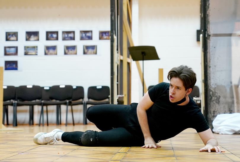 Elgan Llŷr Thomas (Lysander) in rehearsals for A Midsummer Night's Dream. Scottish Opera 2022. Credit Jane Barlow-web.jpg