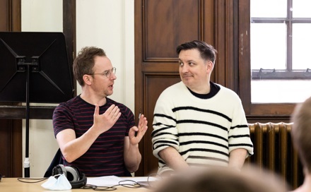Gareth Williams and Johnny McKnight in Scottish Opera Young Company rehearsals. Scottish Opera 2022. Credit Sally Jubb (2).jpg