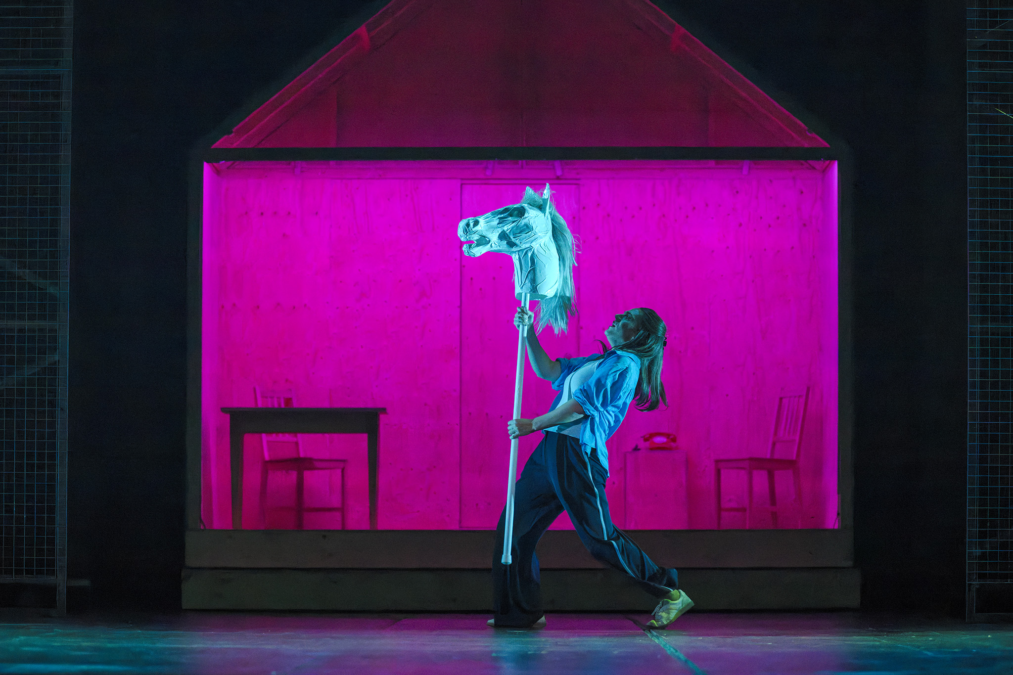 Daniela Mack (Theresa Hart) in The Galloping Cure. Scottish Opera 2026. Credit Christopher Bowen..