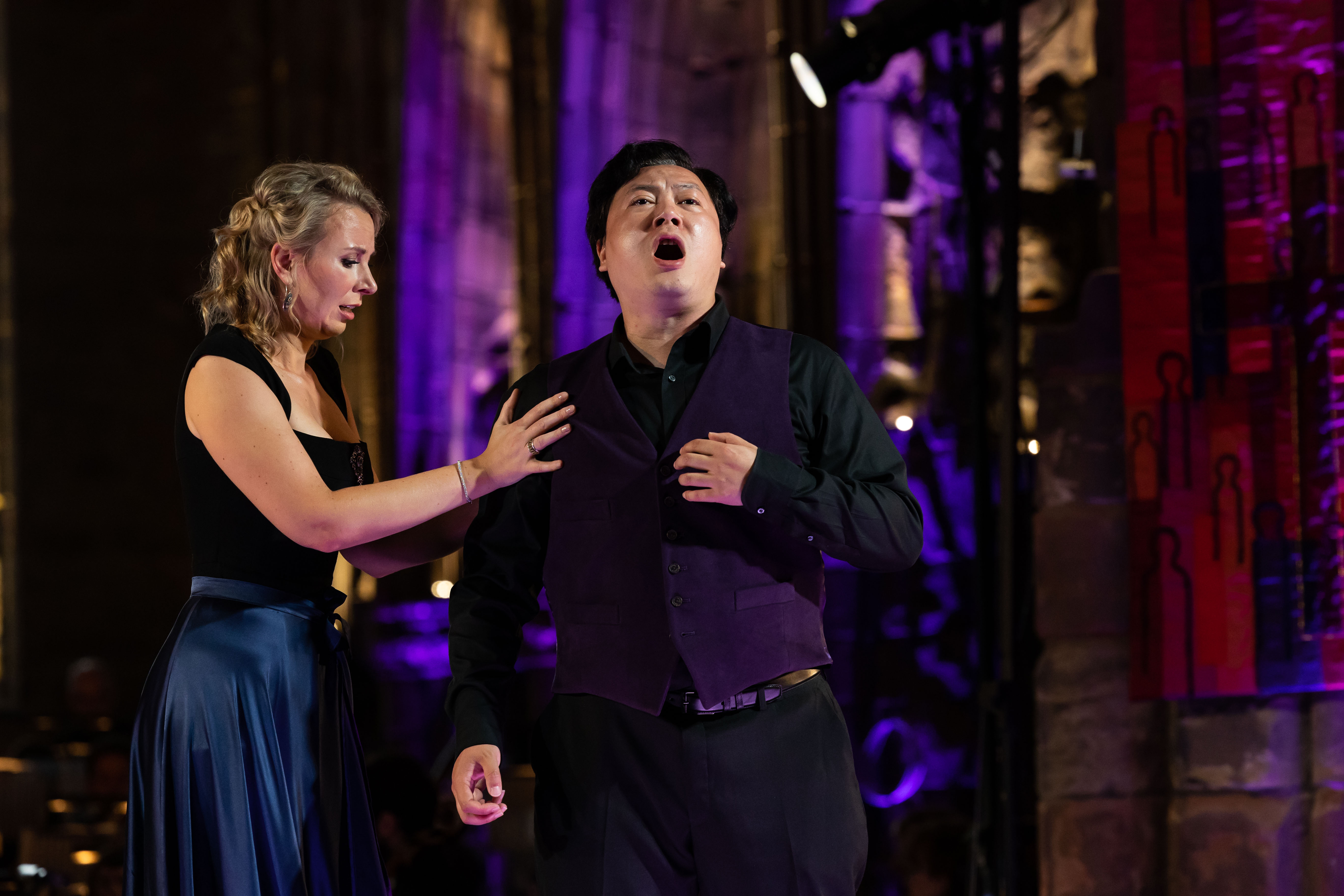 Justina Gringyte (Thérèse) and Shengzhi Ren (Armand de Clerval) in Thérèse. Scottish Opera 2022. Credit Sally Jubb..jpg