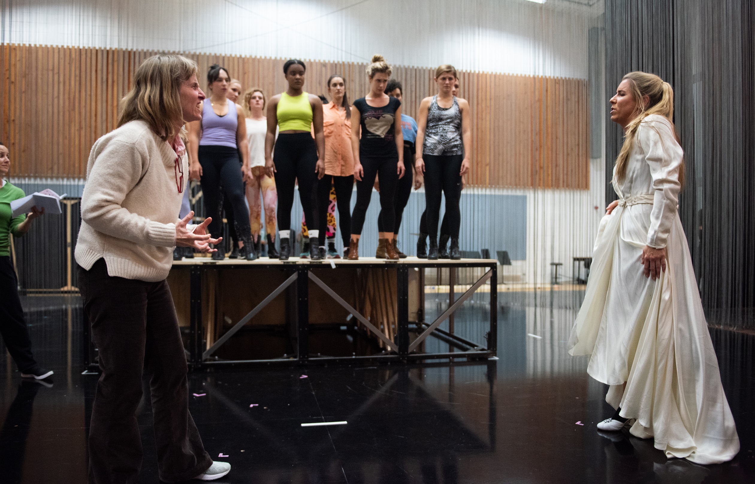 Director Deborah Colker and  Lauren Fagan (Margarita Xirgu) in rehearsals for Ainadamar. Scottish Opera 2022. Credit Julie Howden..JPG