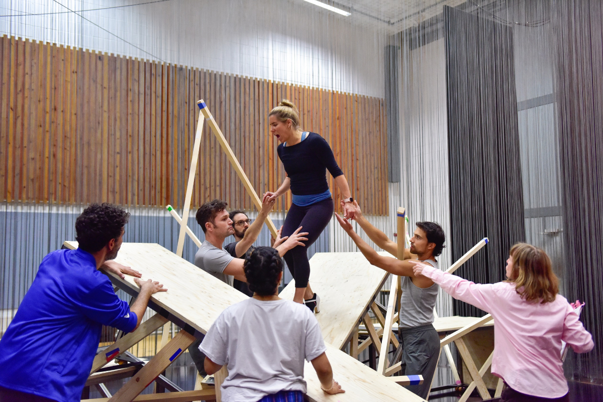 Deborah Colker directs Lauren Fagan (Margarita Xirgu) in rehearsals for Ainadamar. Scottish Opera 2022. Credit Julie Howden..jpg