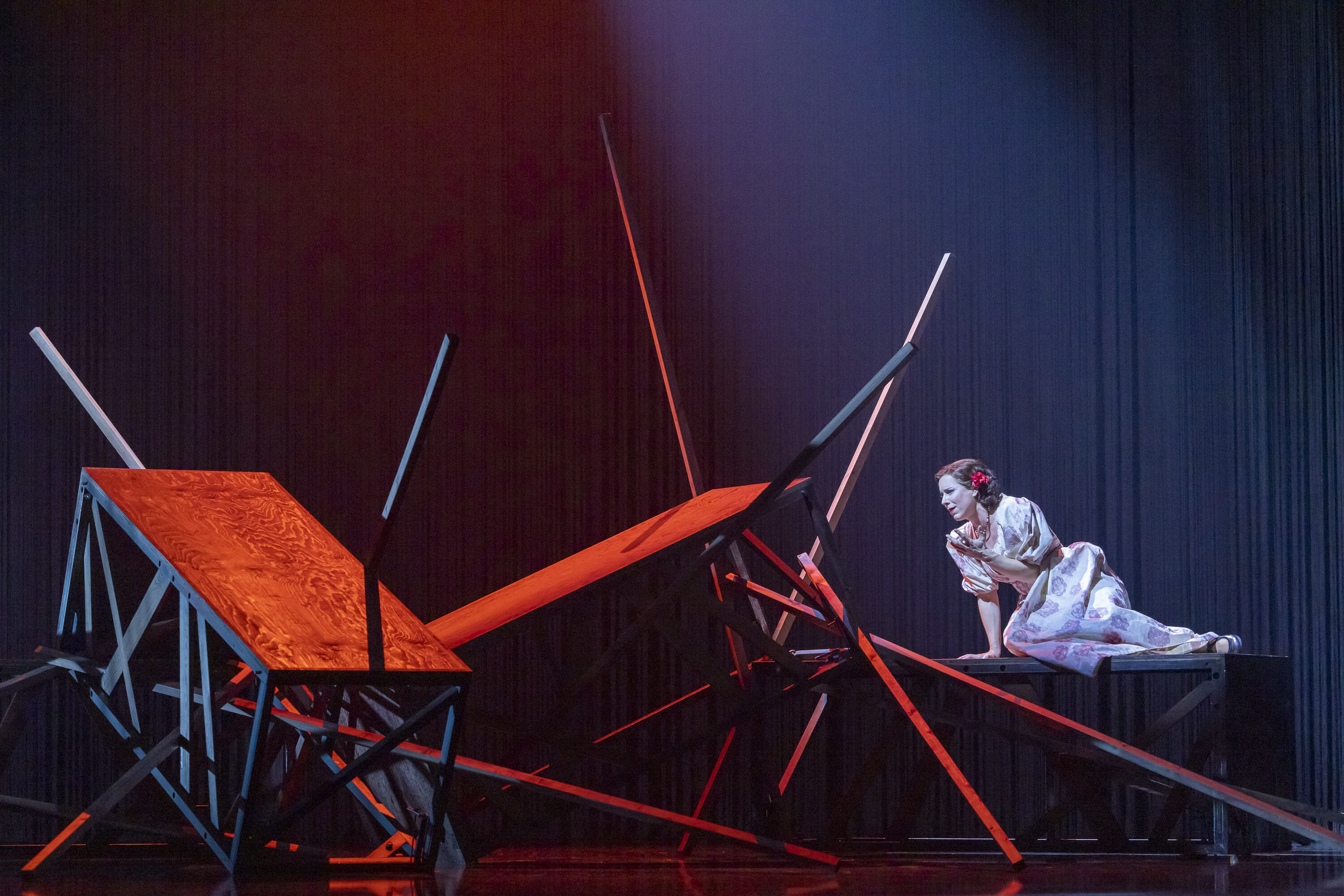 Lauren Fagan (Margarita Xirgu) in Ainadamar Dress Rehearsal. Scottish Opera 2022. Credit James Glossop. (2)