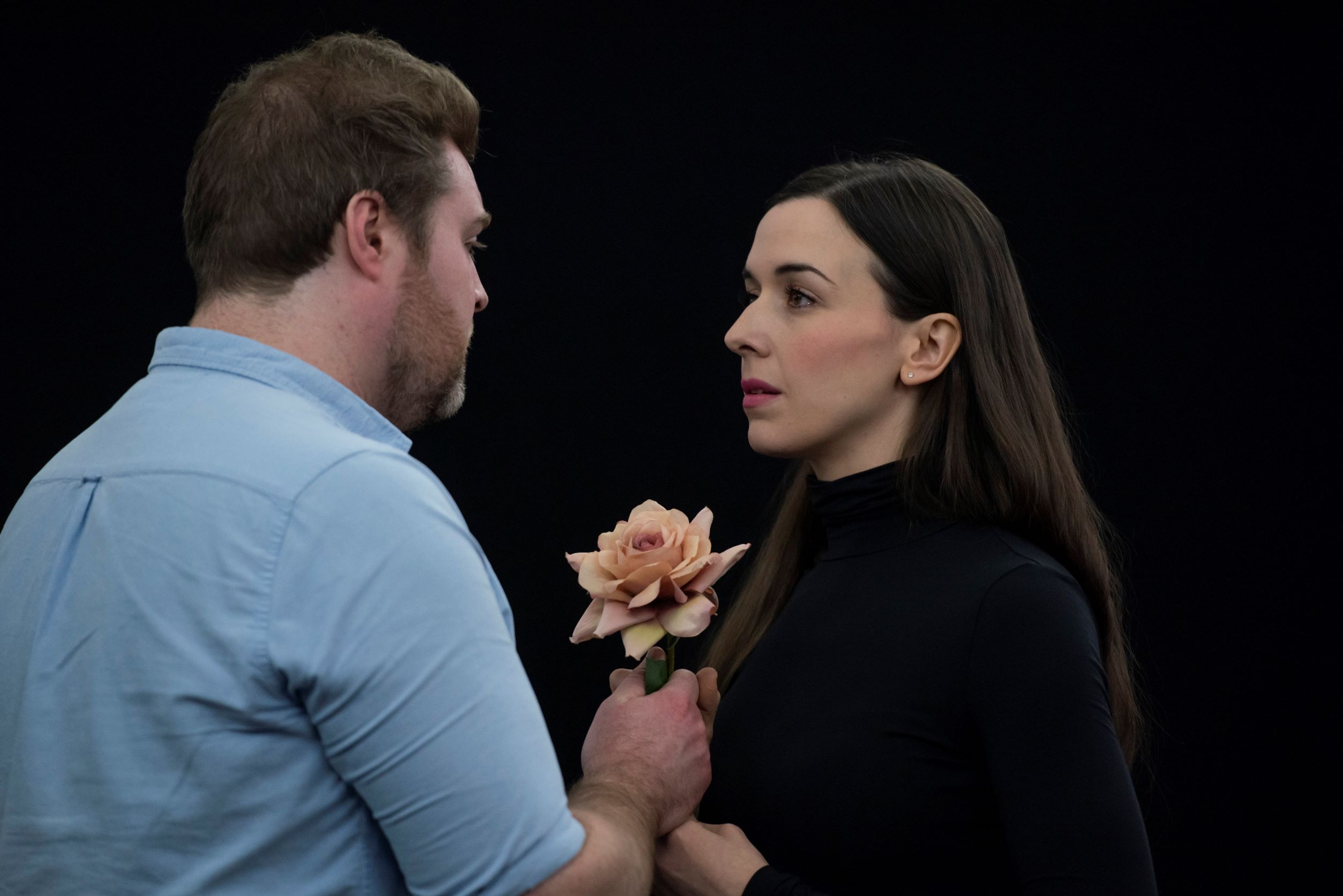 Andrew Henley and Annie Reilly in Opera Highlights Rehearsals. Scottish Opera 2023. Credit Kirsty Anderson..JPG