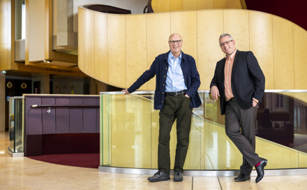 Scottish Opera General Director Alex Reedijk (left) and Music Director Stuart Stratford. Scottish Opera 2022. Credit James Glossop. (2).JPG