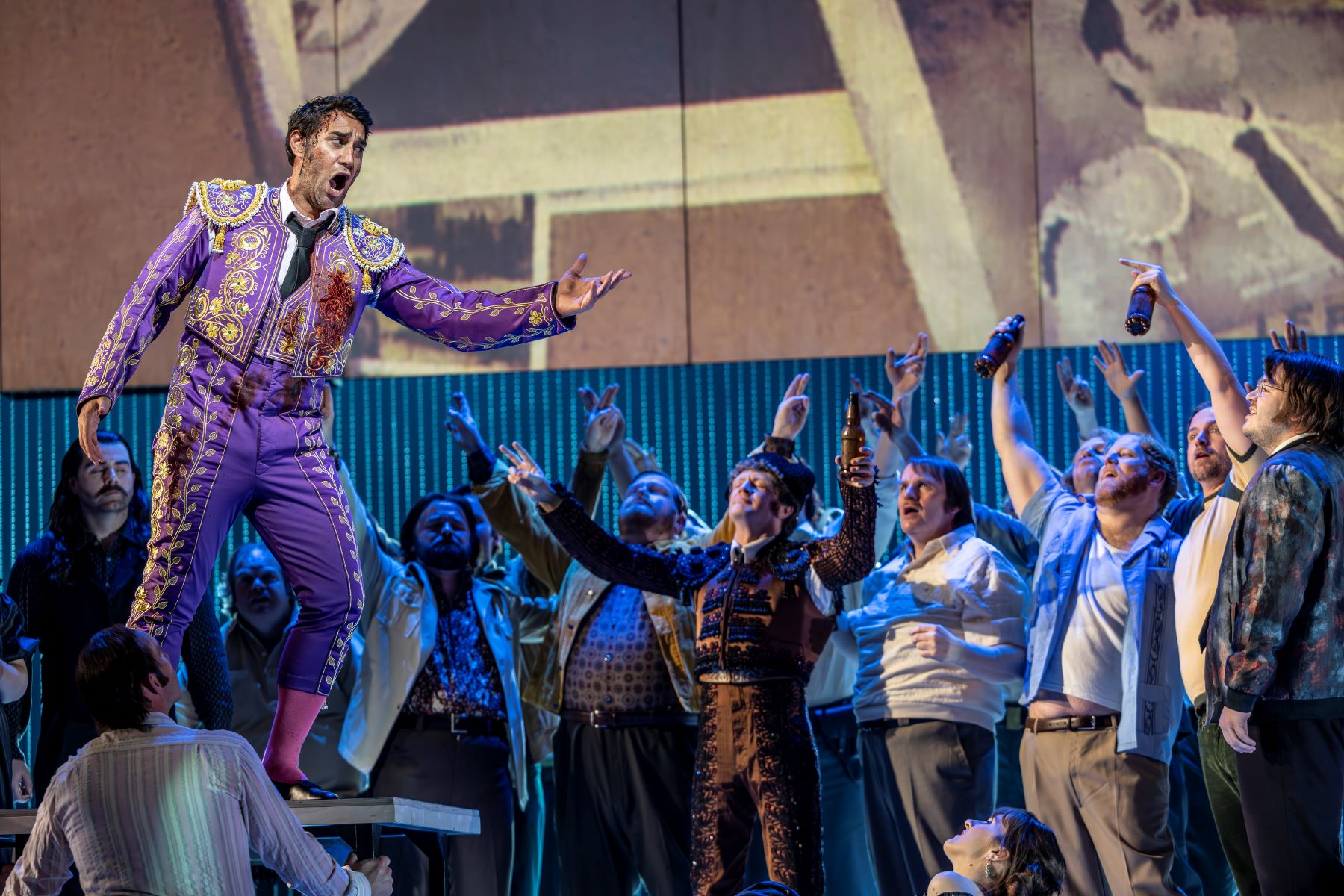 Phillip Rhodes (Escamillo) in Carmen. Scottish Opera 2023. Credit James Glossop.