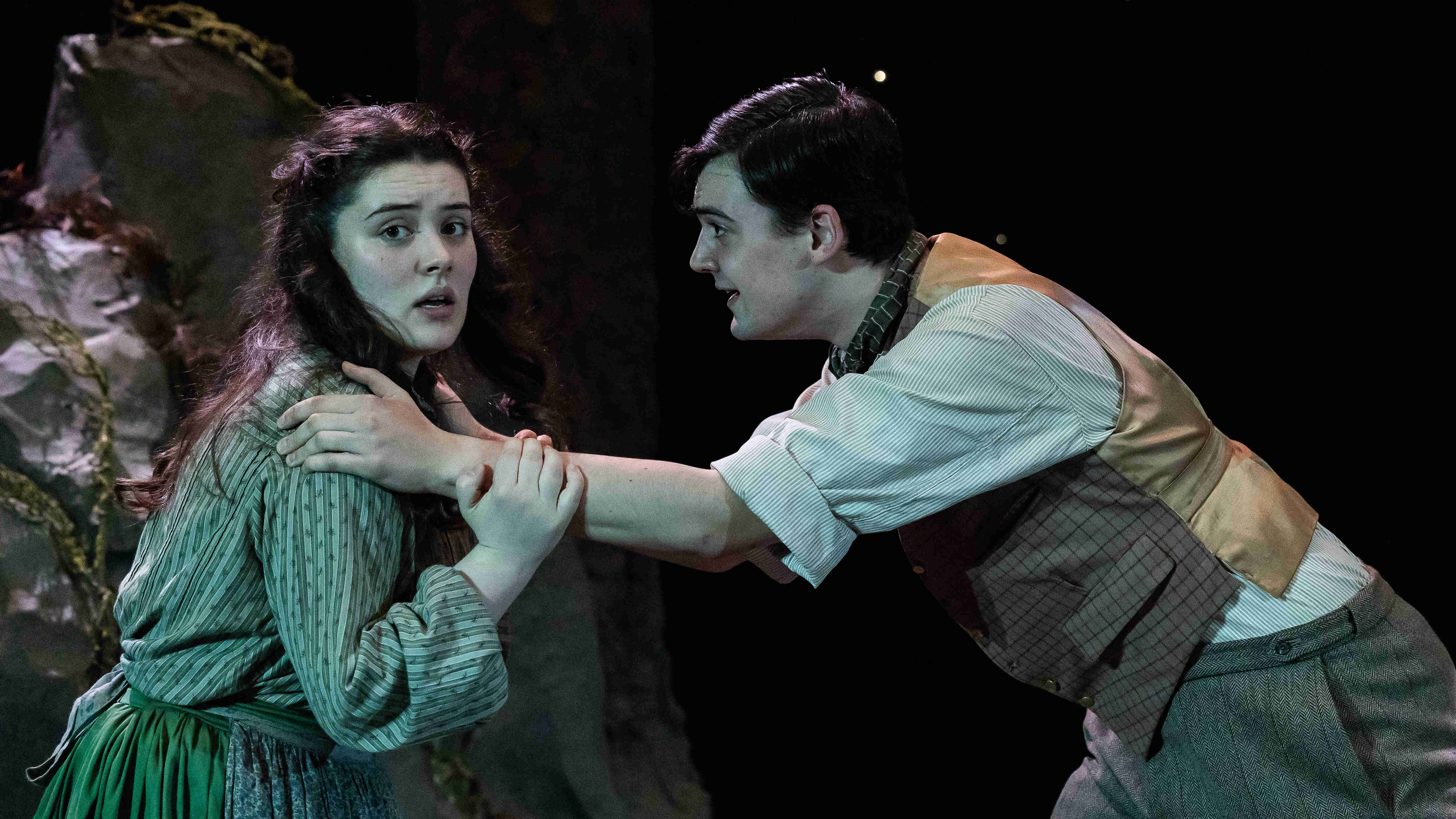 Helena Engebretsen (Jenny Parsons) and Luke Francis (Brack Weaver) in Down in the Valley. Scottish Opera 2023. Credit Sally Jubb..jpg