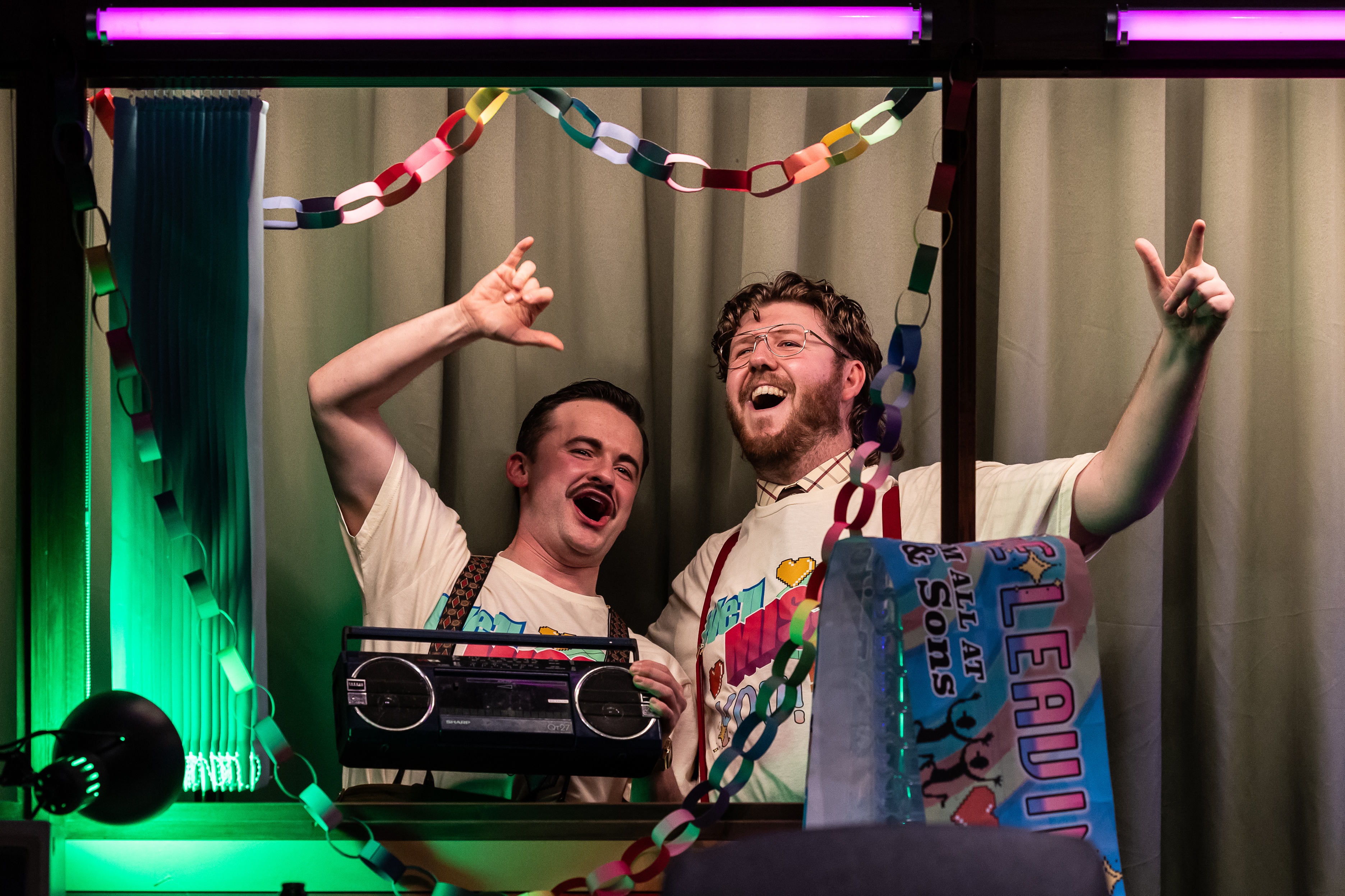 Connor James Smith And Daniel Barrett In Scottish Opera's The Office Party. Credit Sally Jubb.