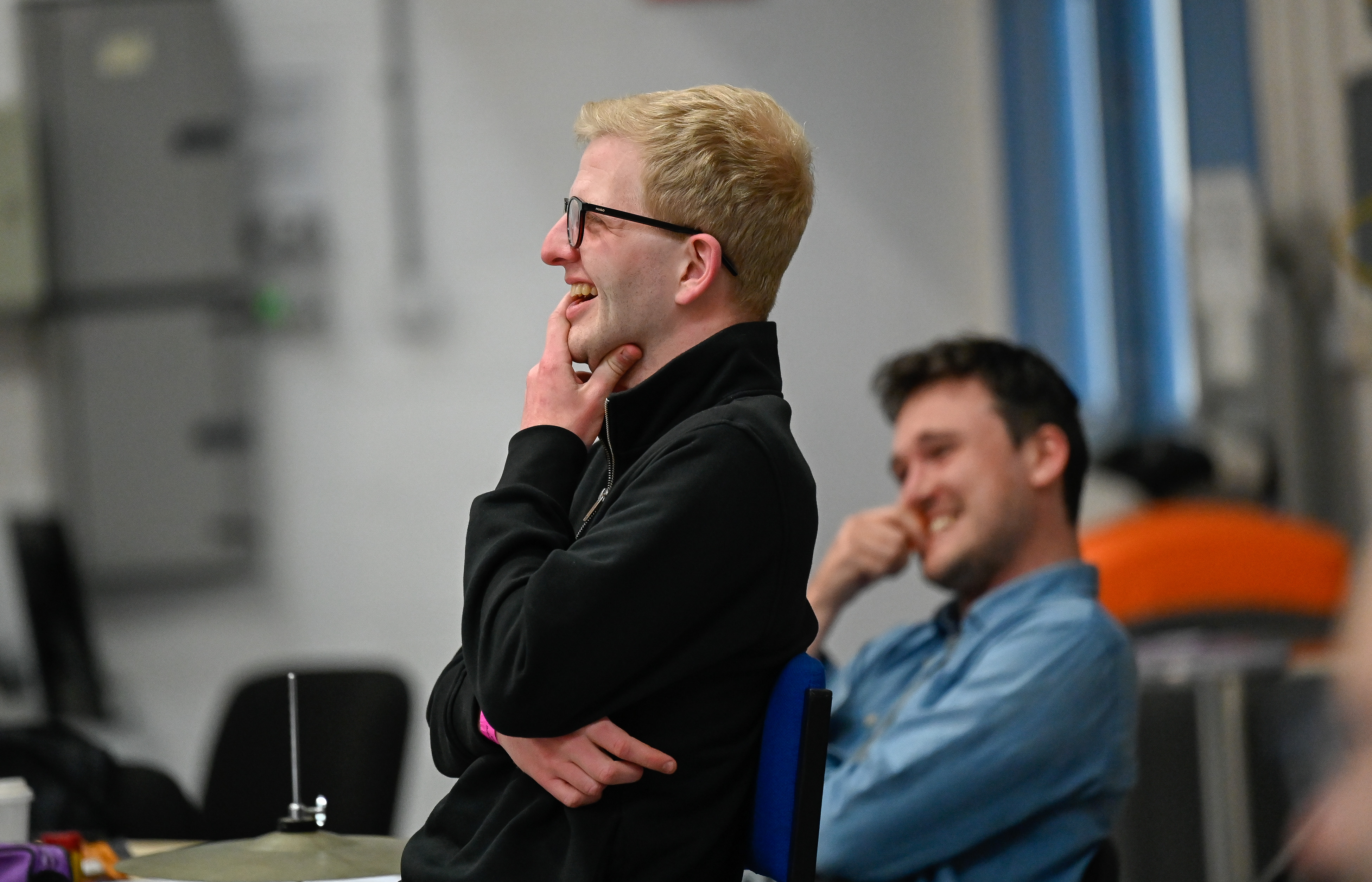 Toby Hession In A Matter Of Misconduct! Rehearsals. Credit Julie Howden.