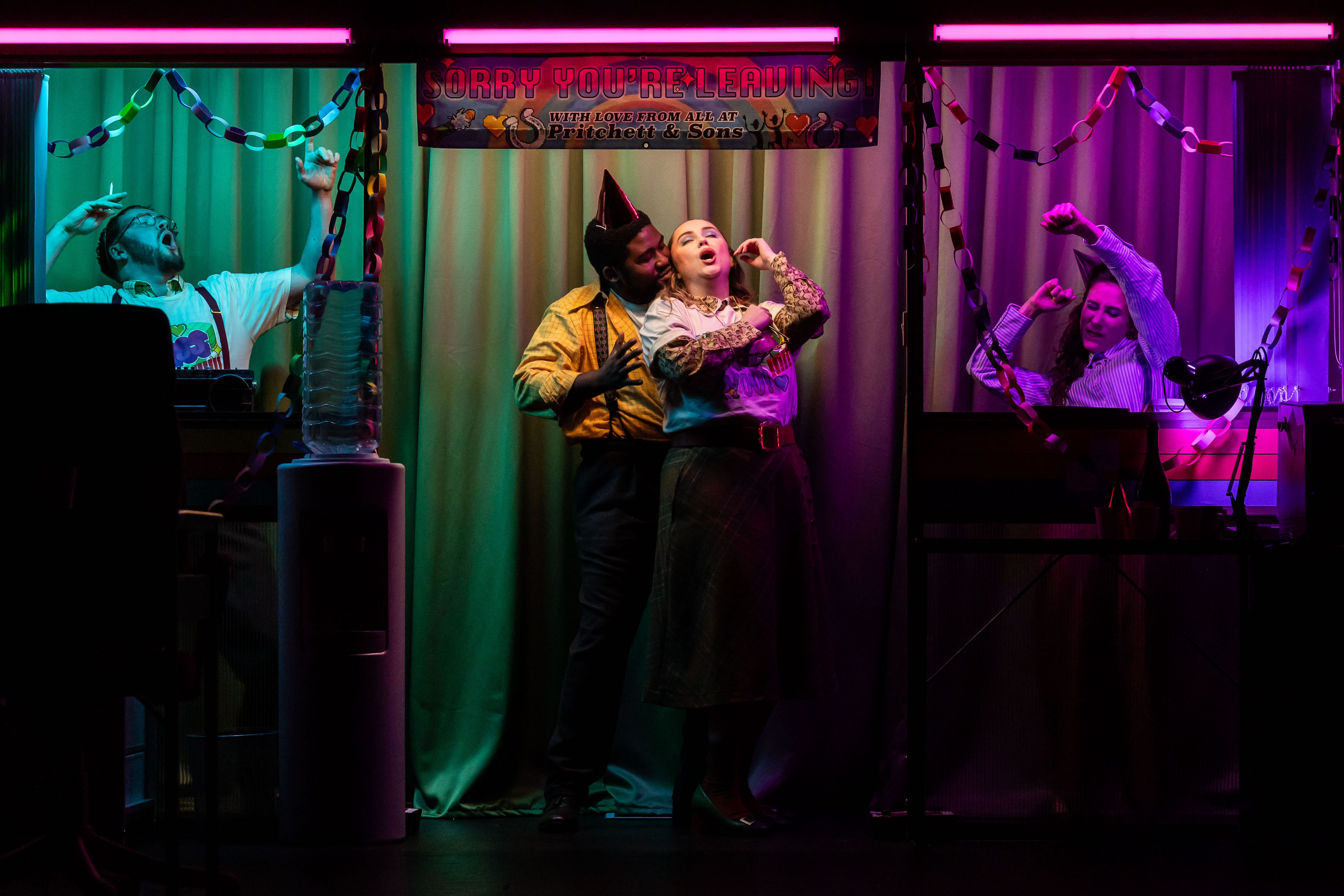 James Geidt, Luvo Maranti, Chloe Harris And Ceferina Penny in Scottish Opera's Opera Highlights Autumn 2025. Credit Sally Jubb..