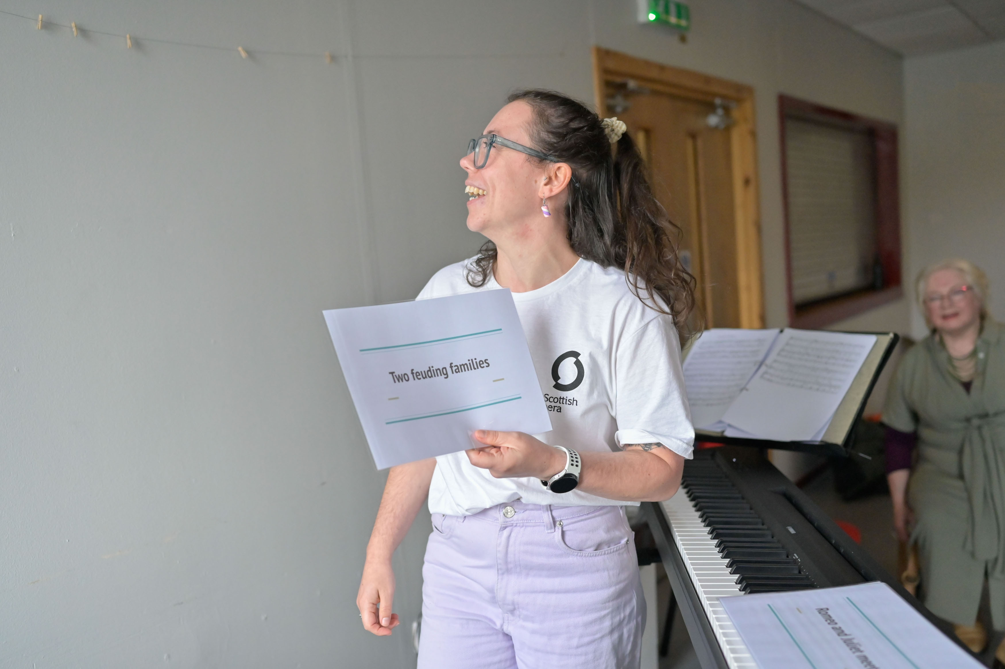 Theatre Practitioner Eleanor Felton in How to stage an opera workshop at Village Theatre, East Kilbride. 2025. Credit Julie Howden.. (5)